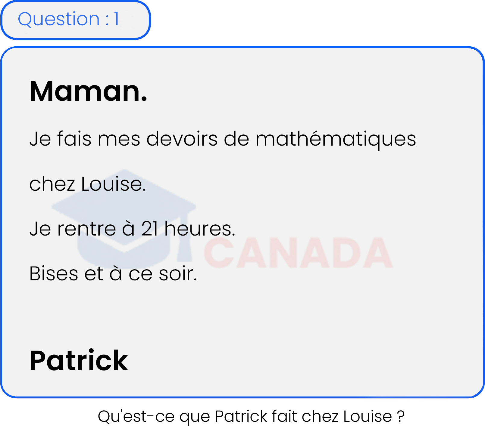 Question 1