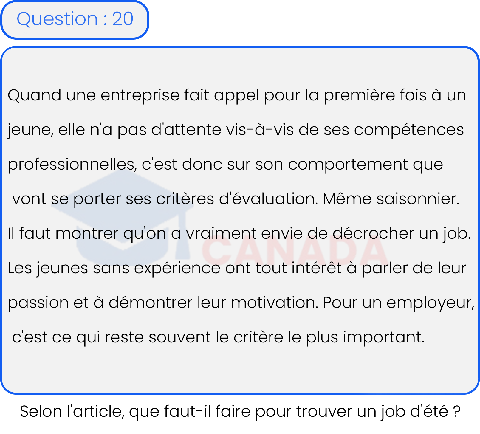 Question 20
