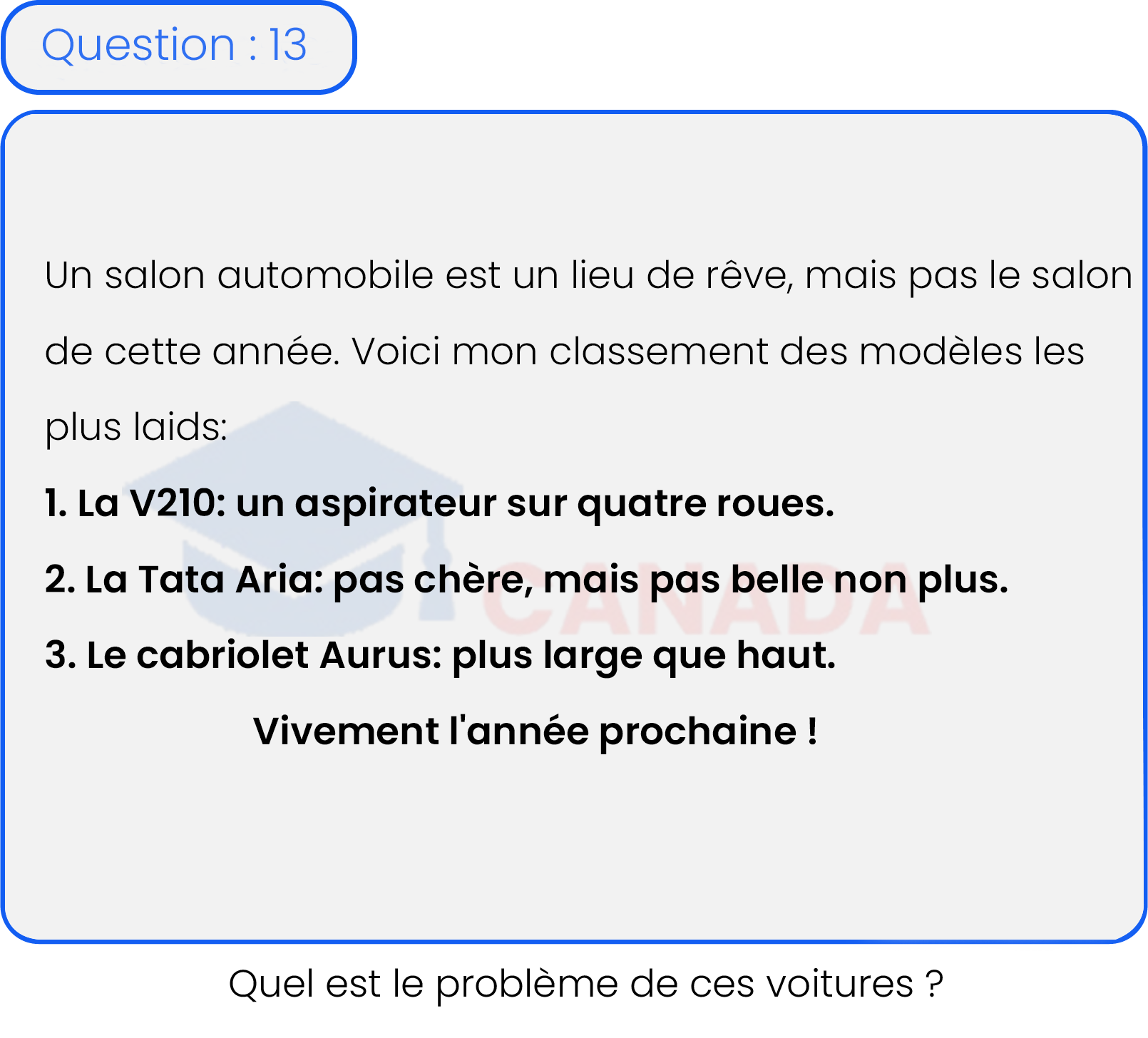 Question 13
