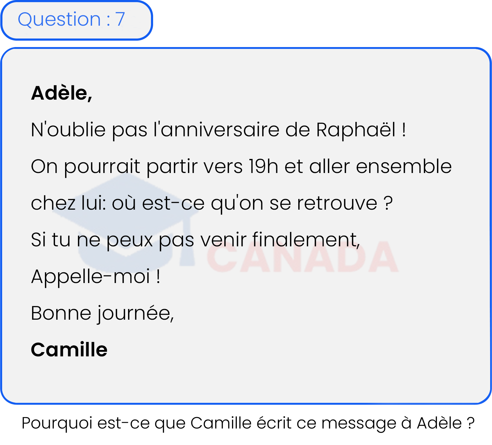 Question 7