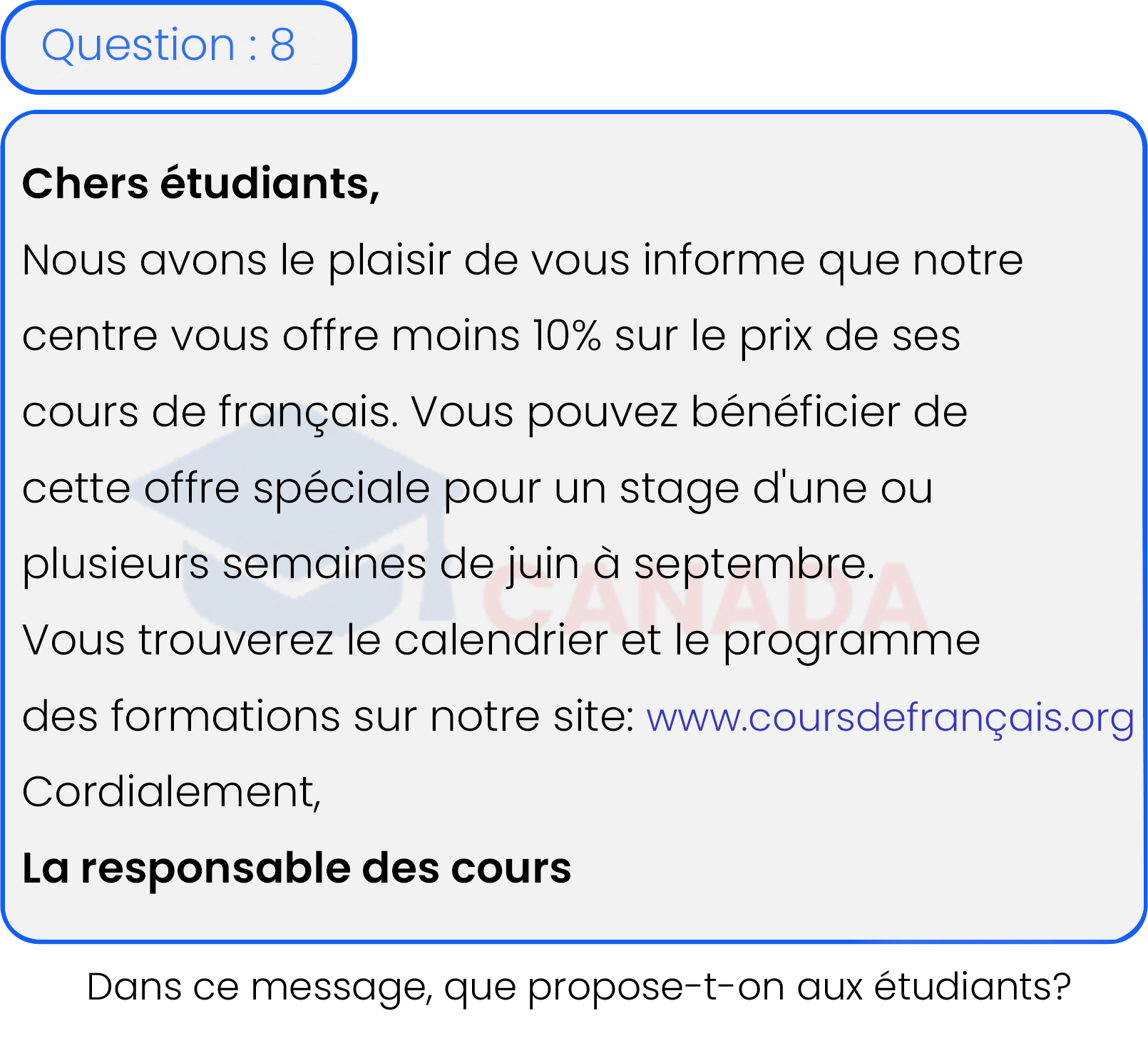 Question 8