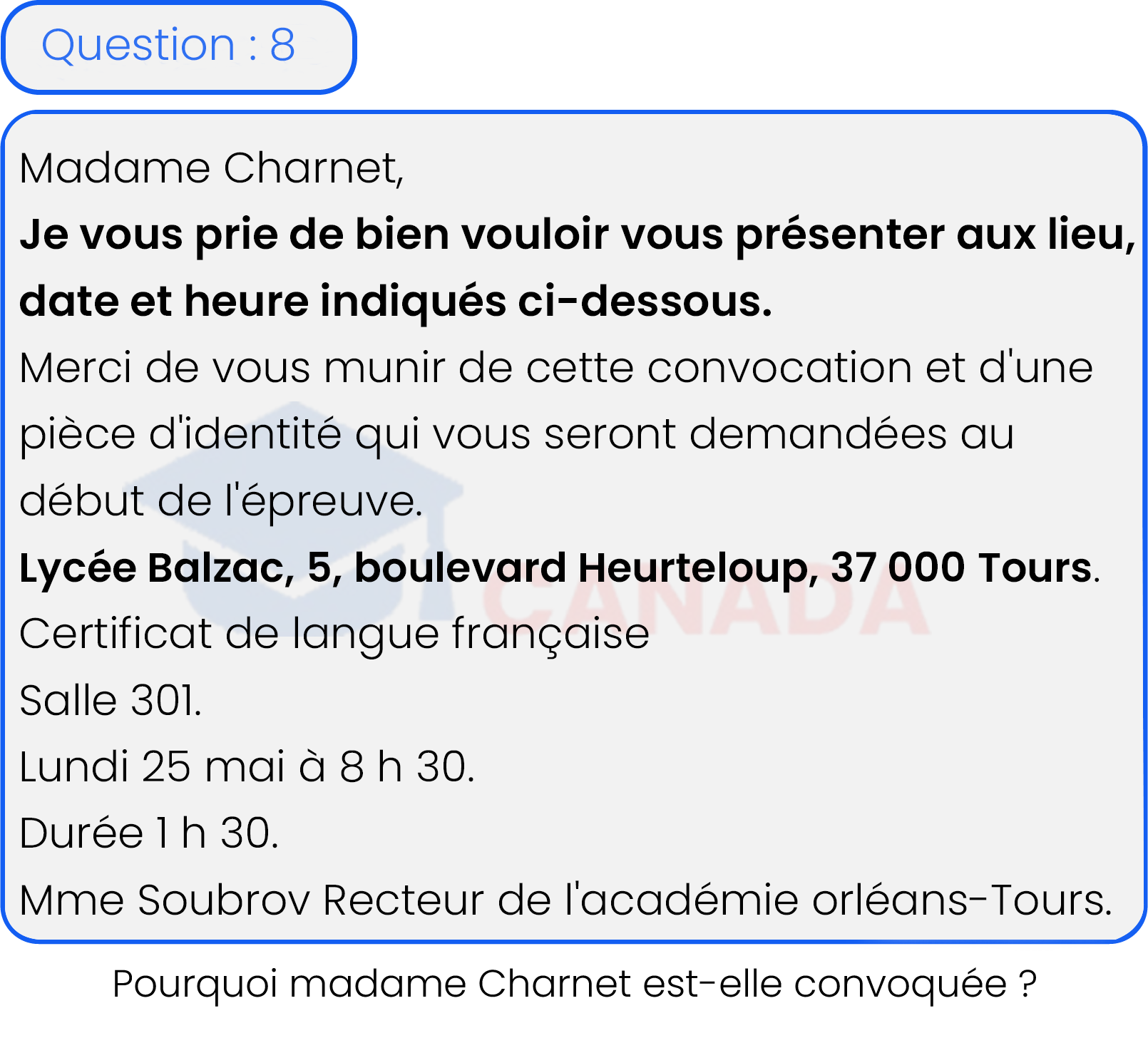 Question 8