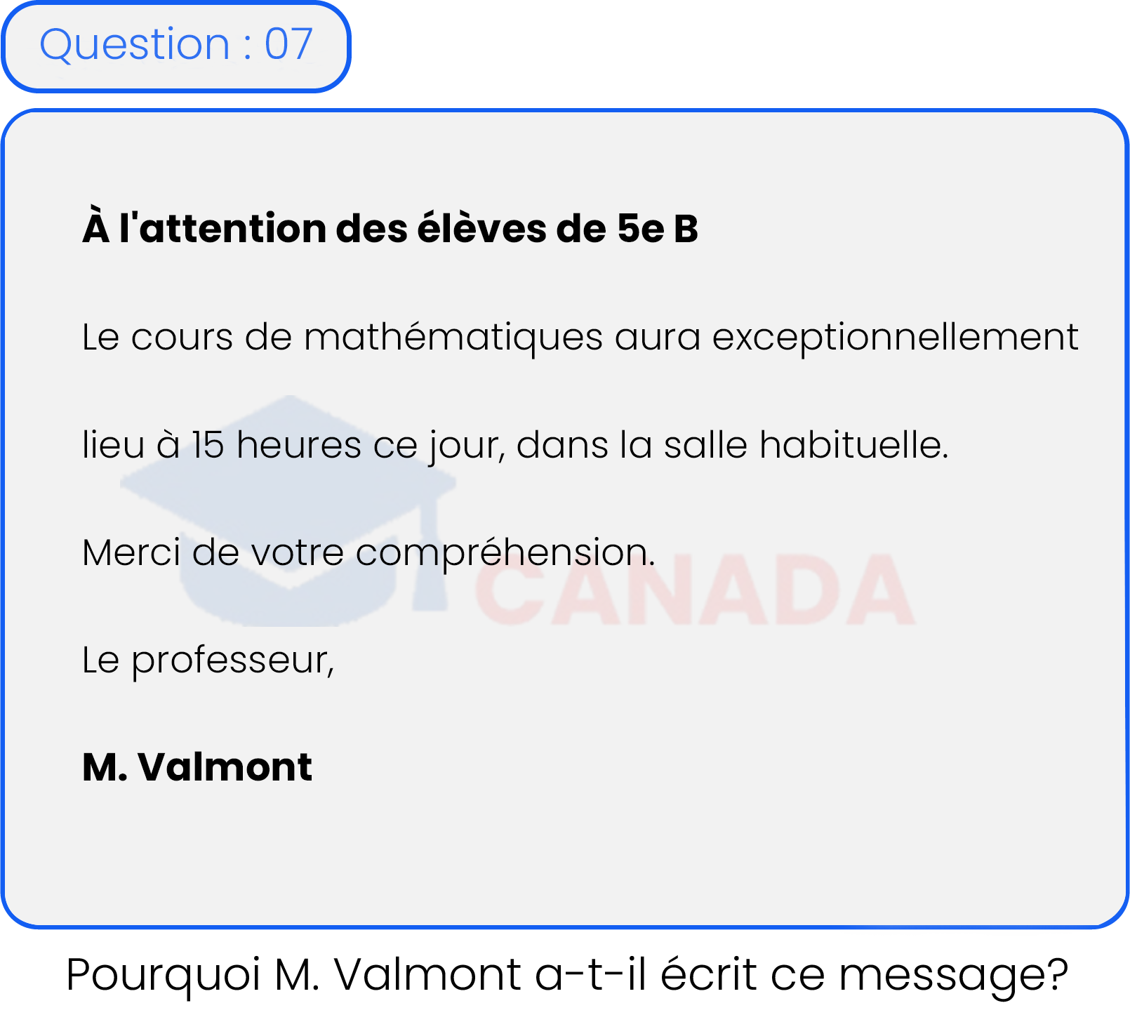 Question 7