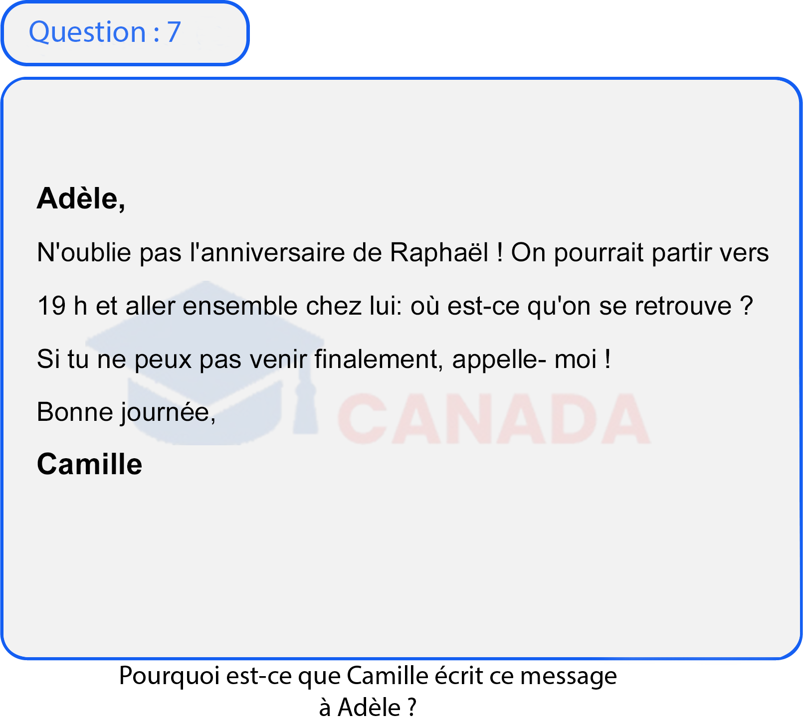 Question 7