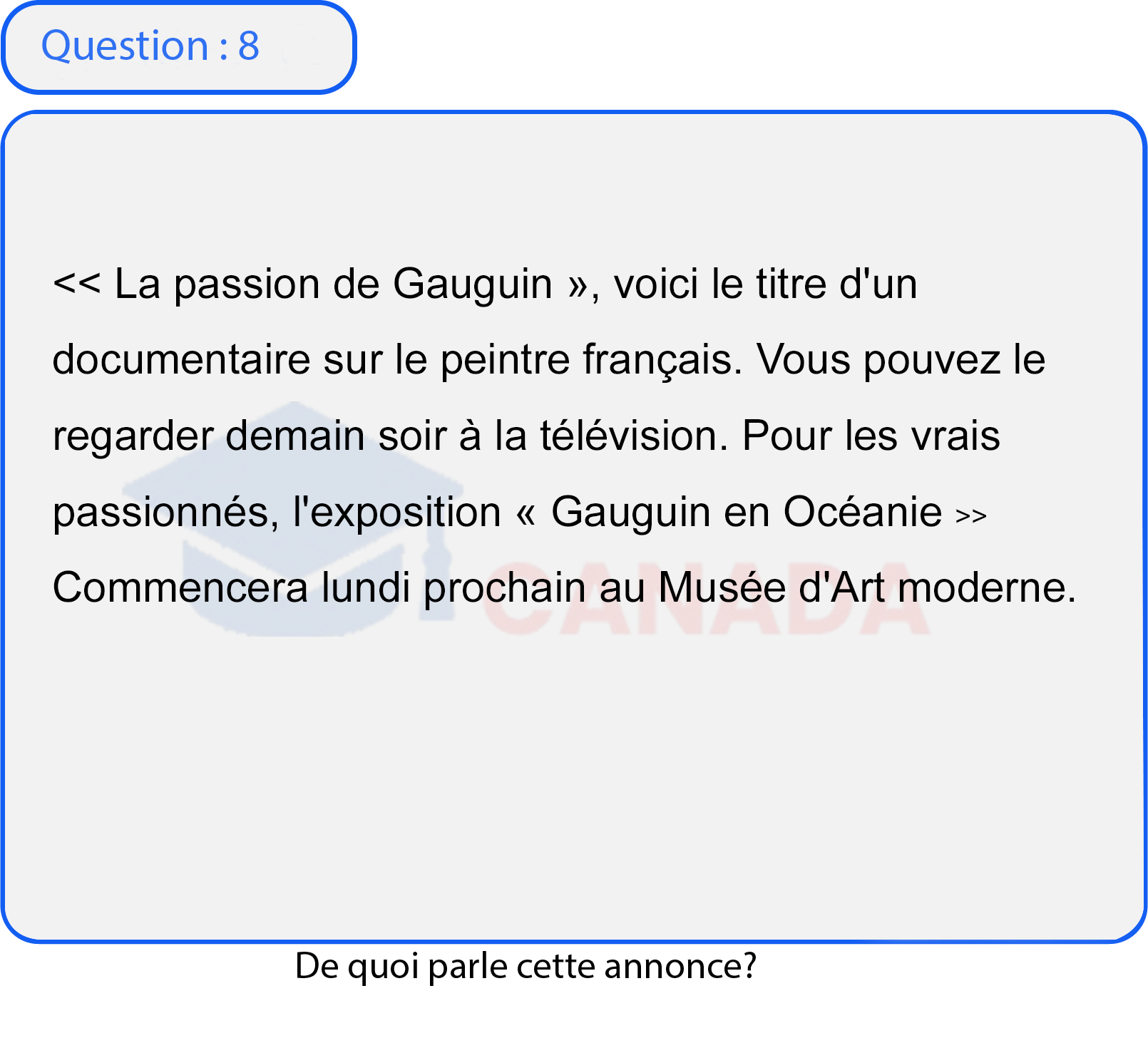 Question 8