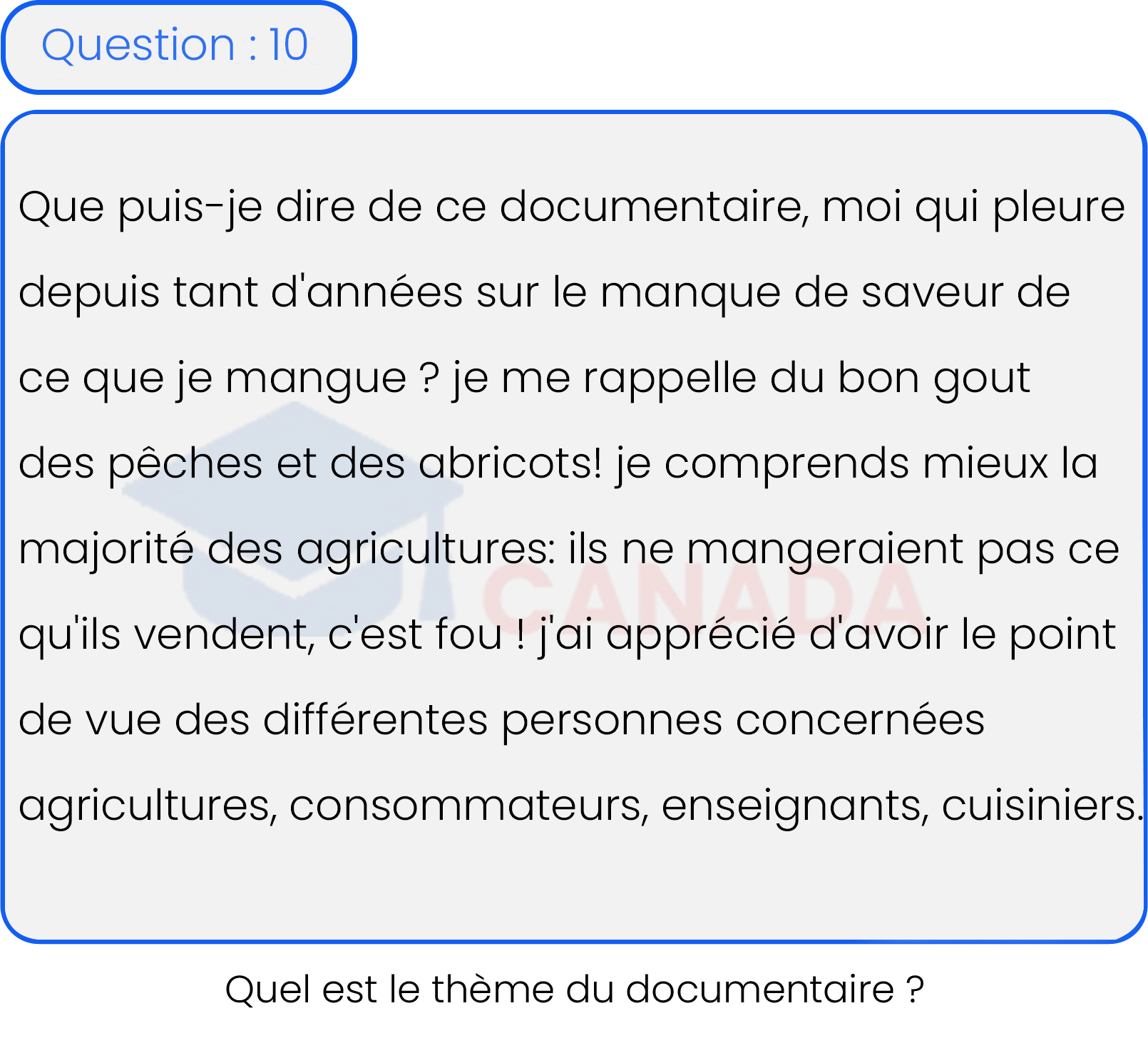Question 10