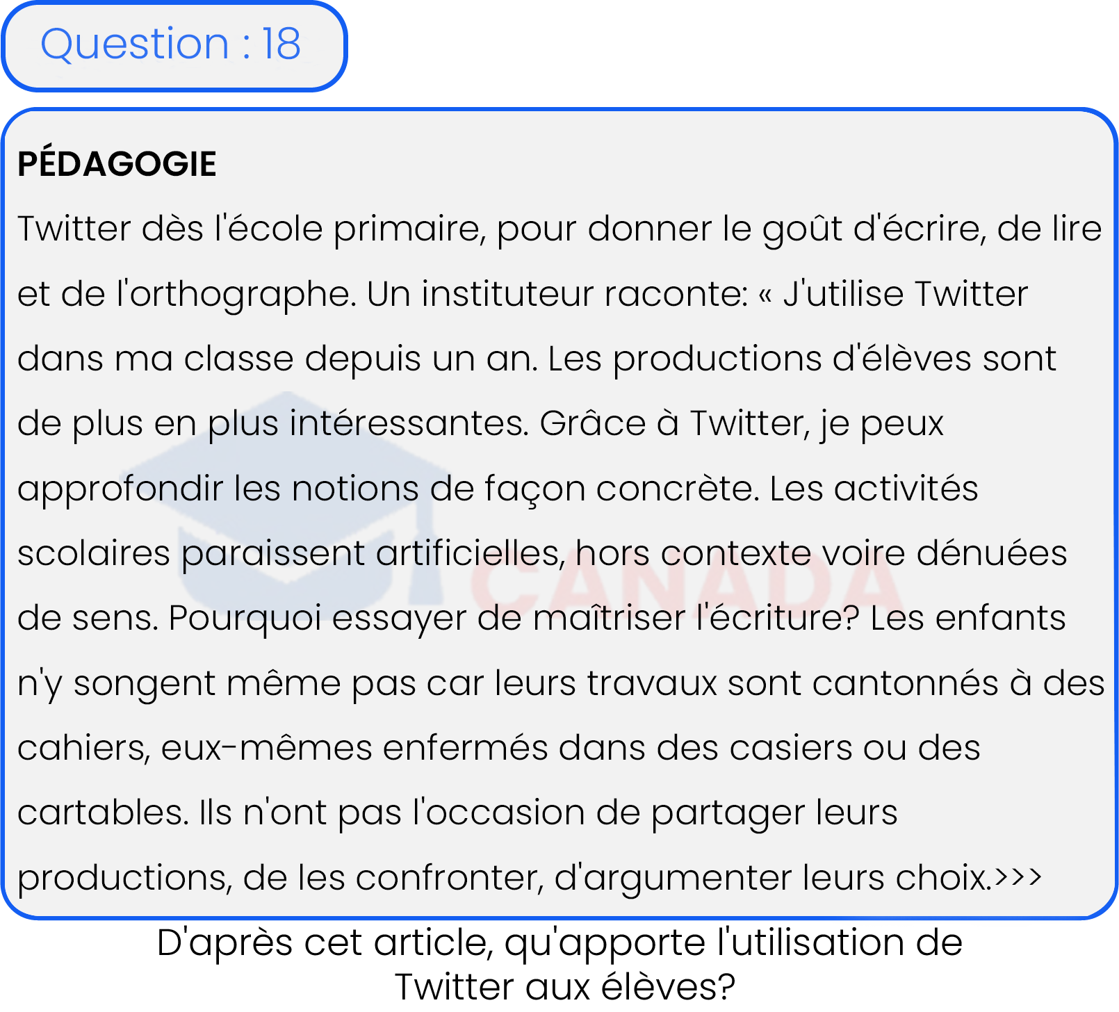 Question 18
