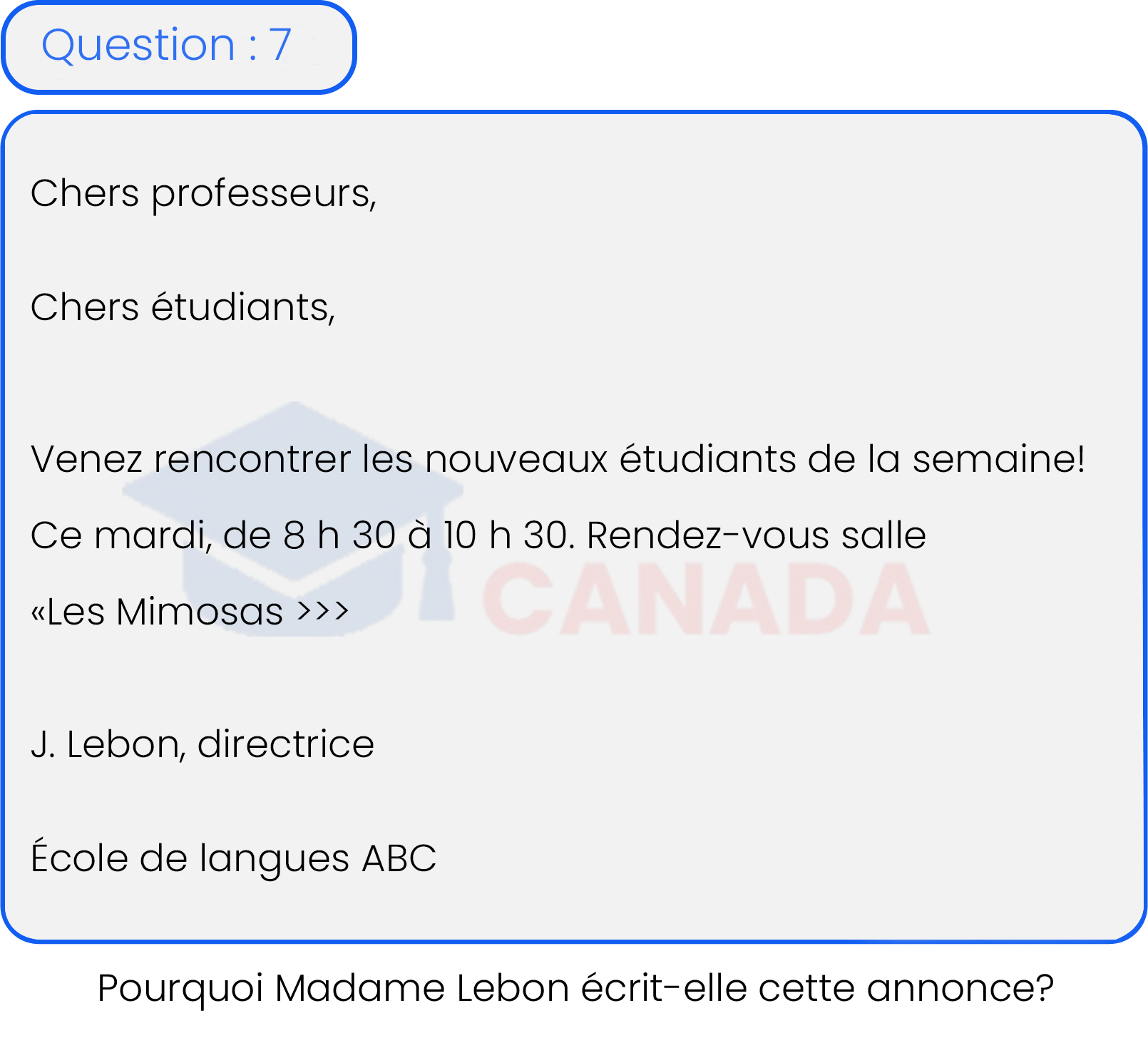 Question 7