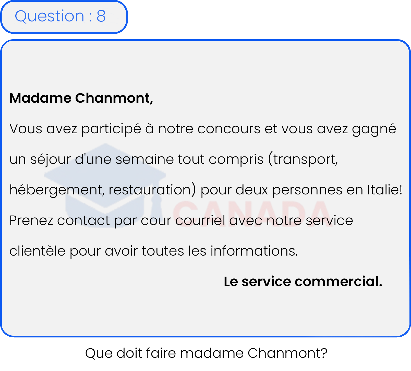 Question 8