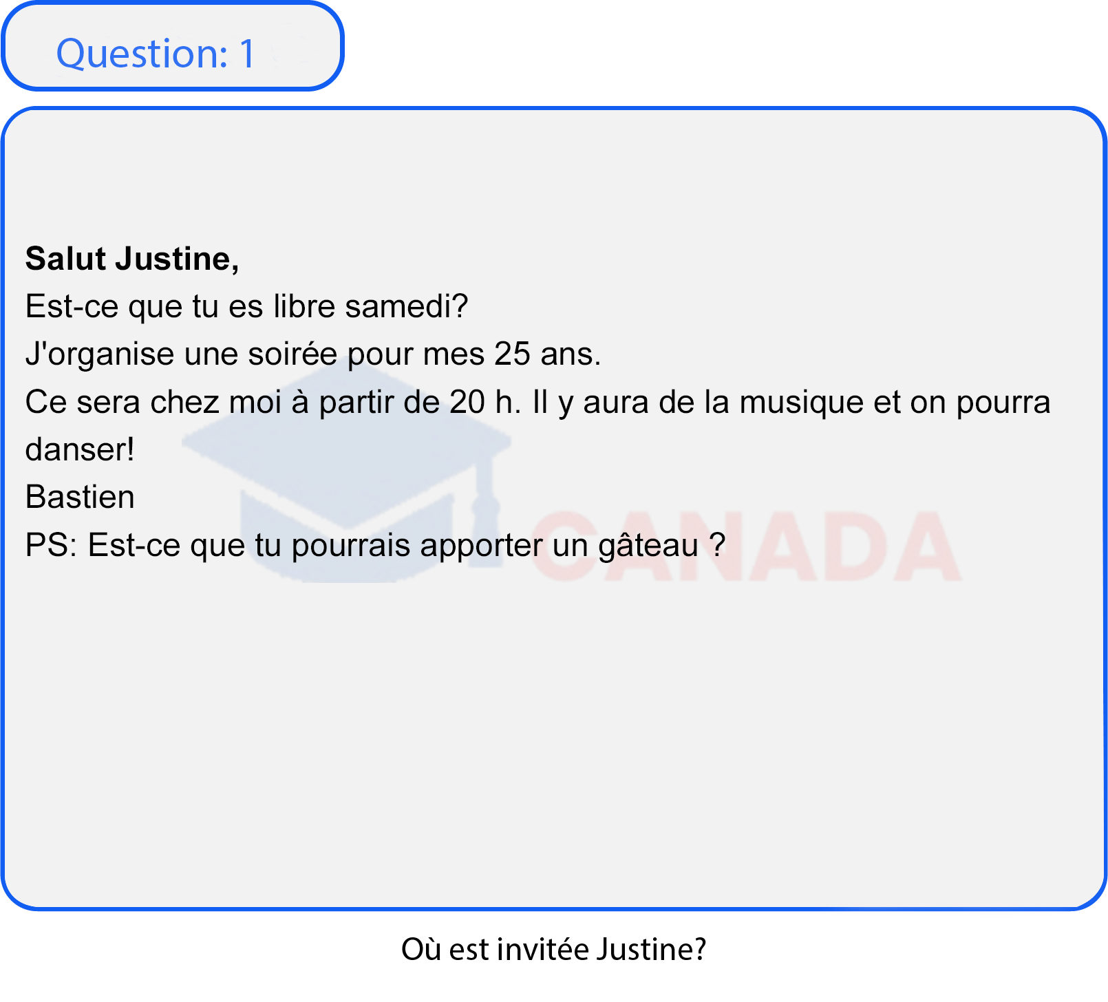 Question 1