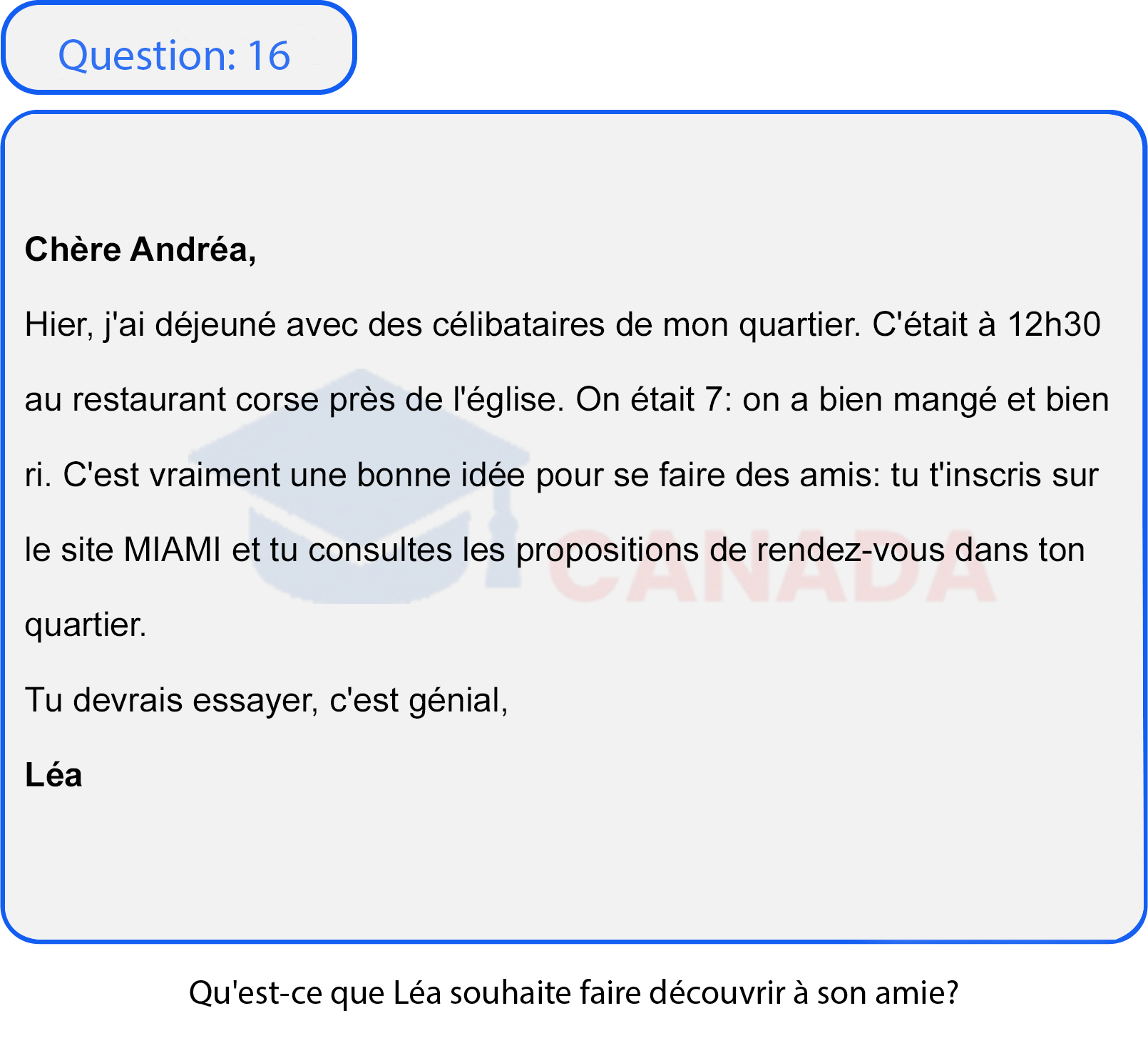 Question 16
