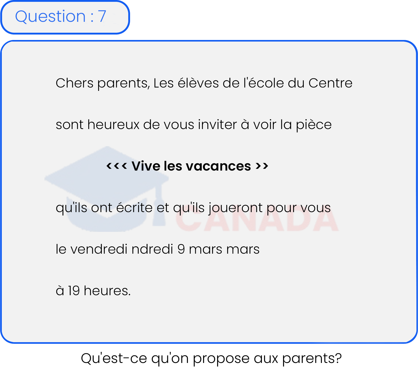 Question 7