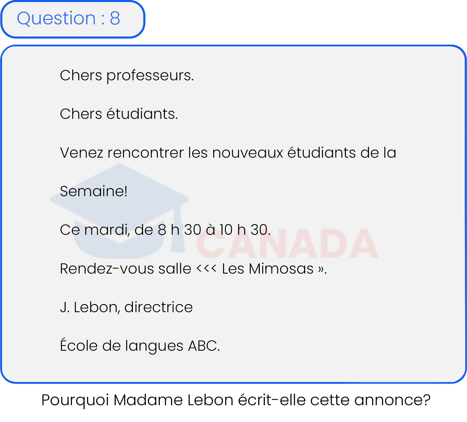 Question 8