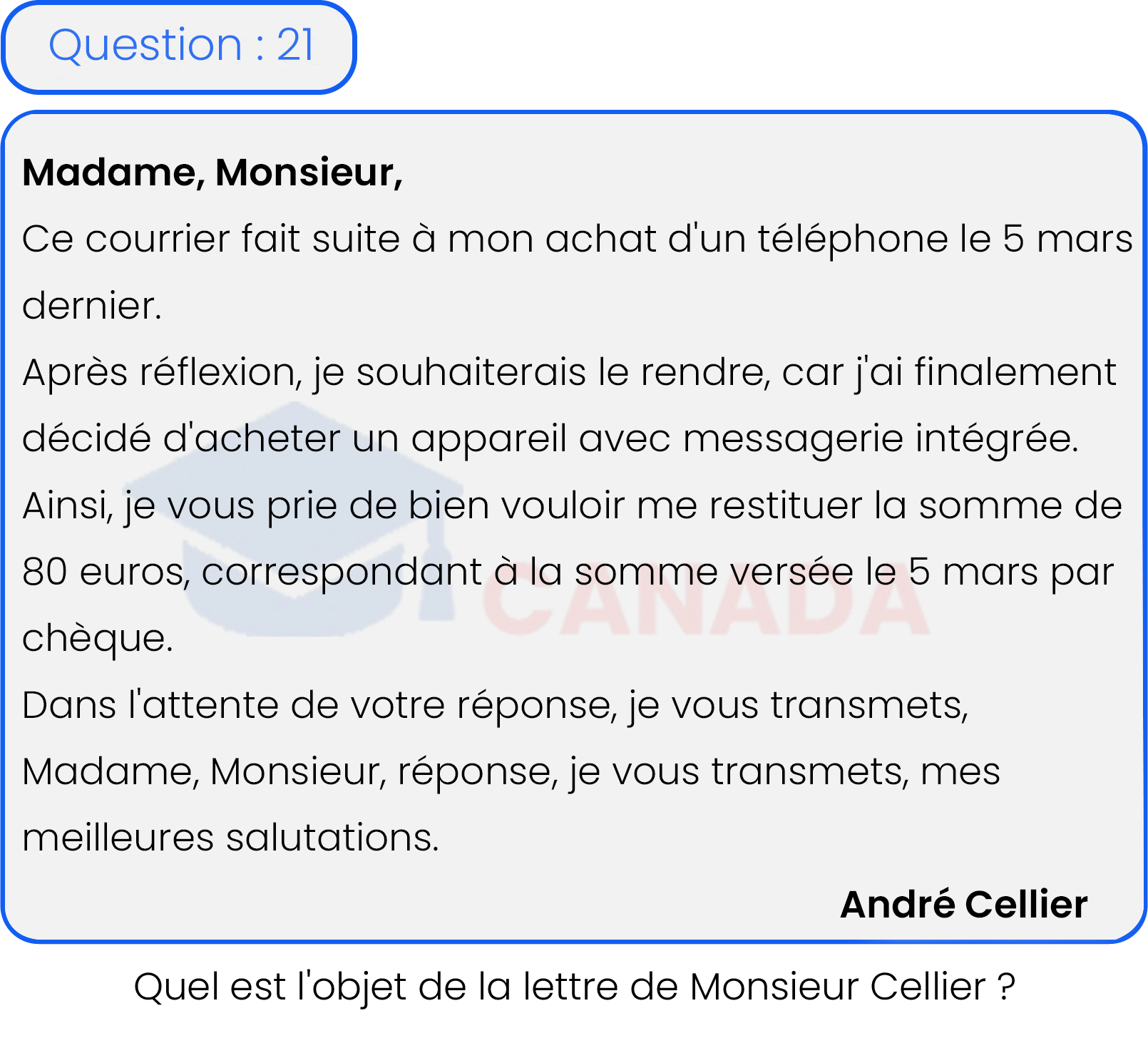 Question 21