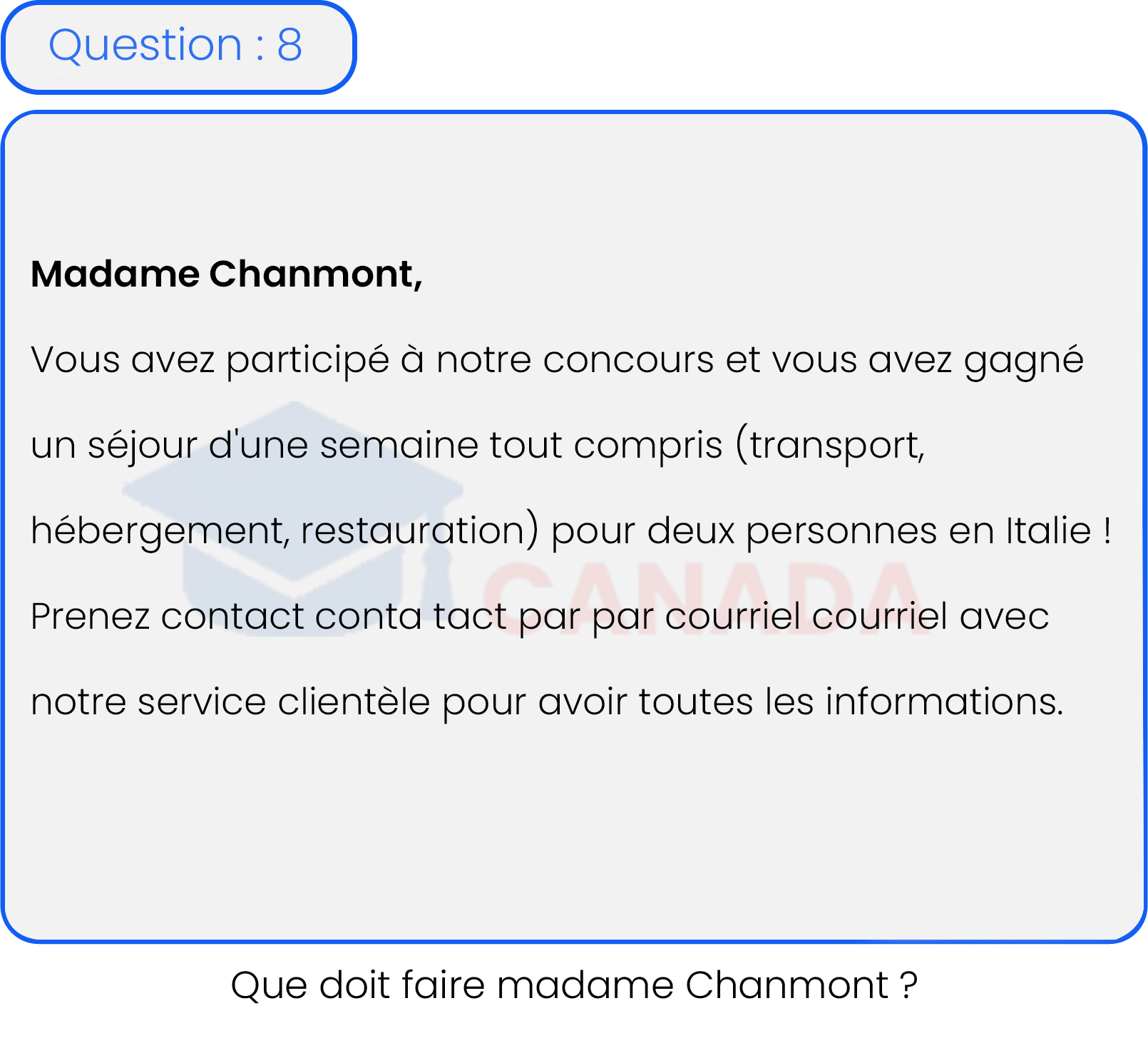 Question 8