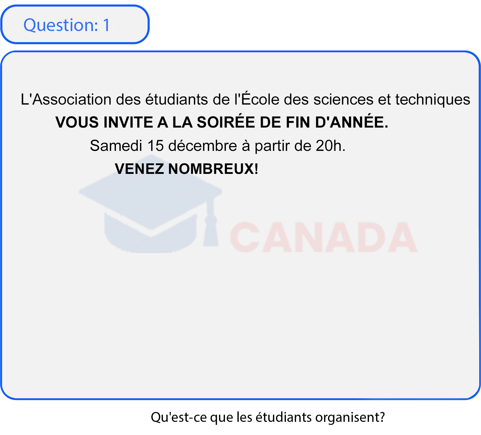 Question 1