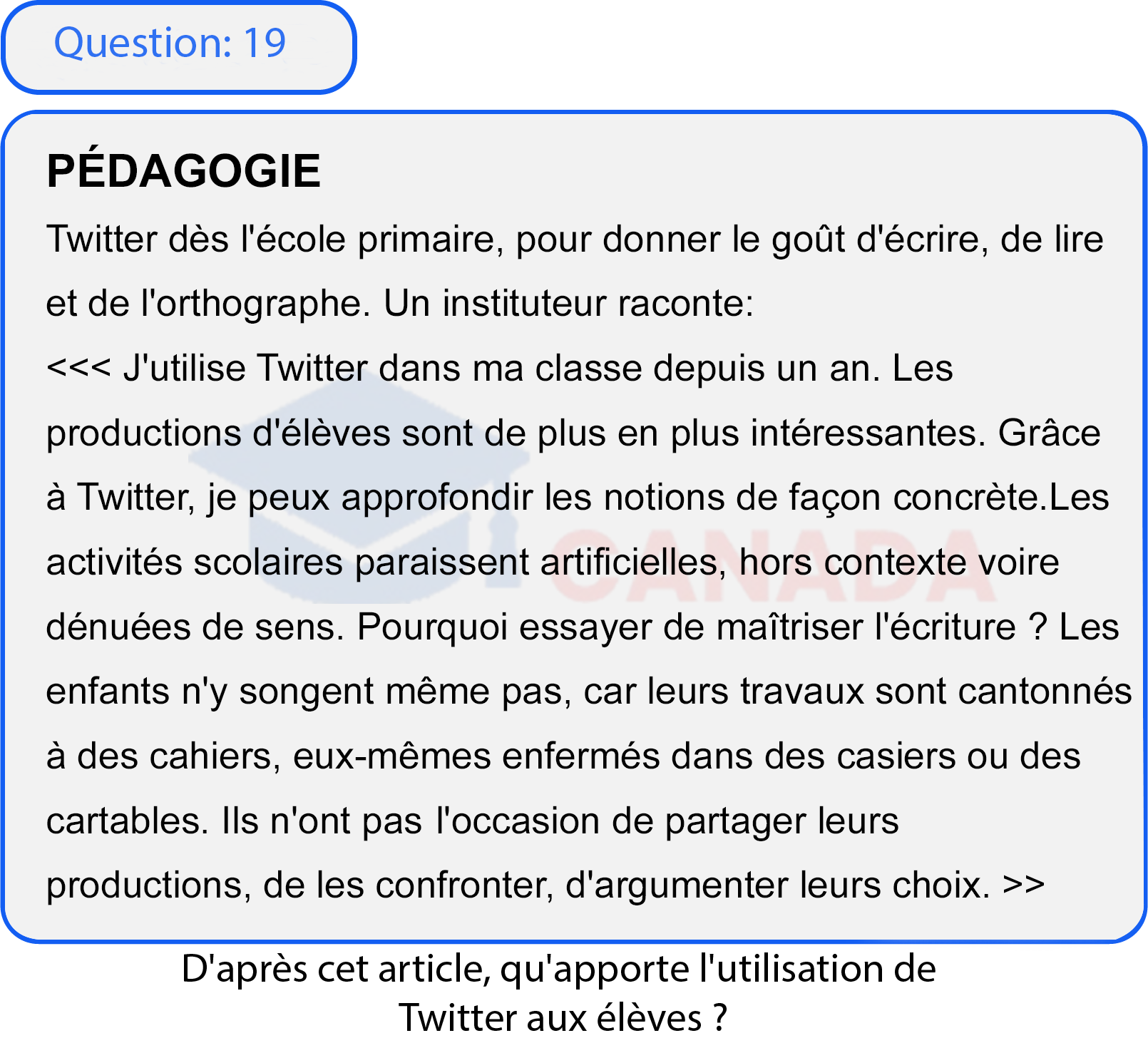 Question 19