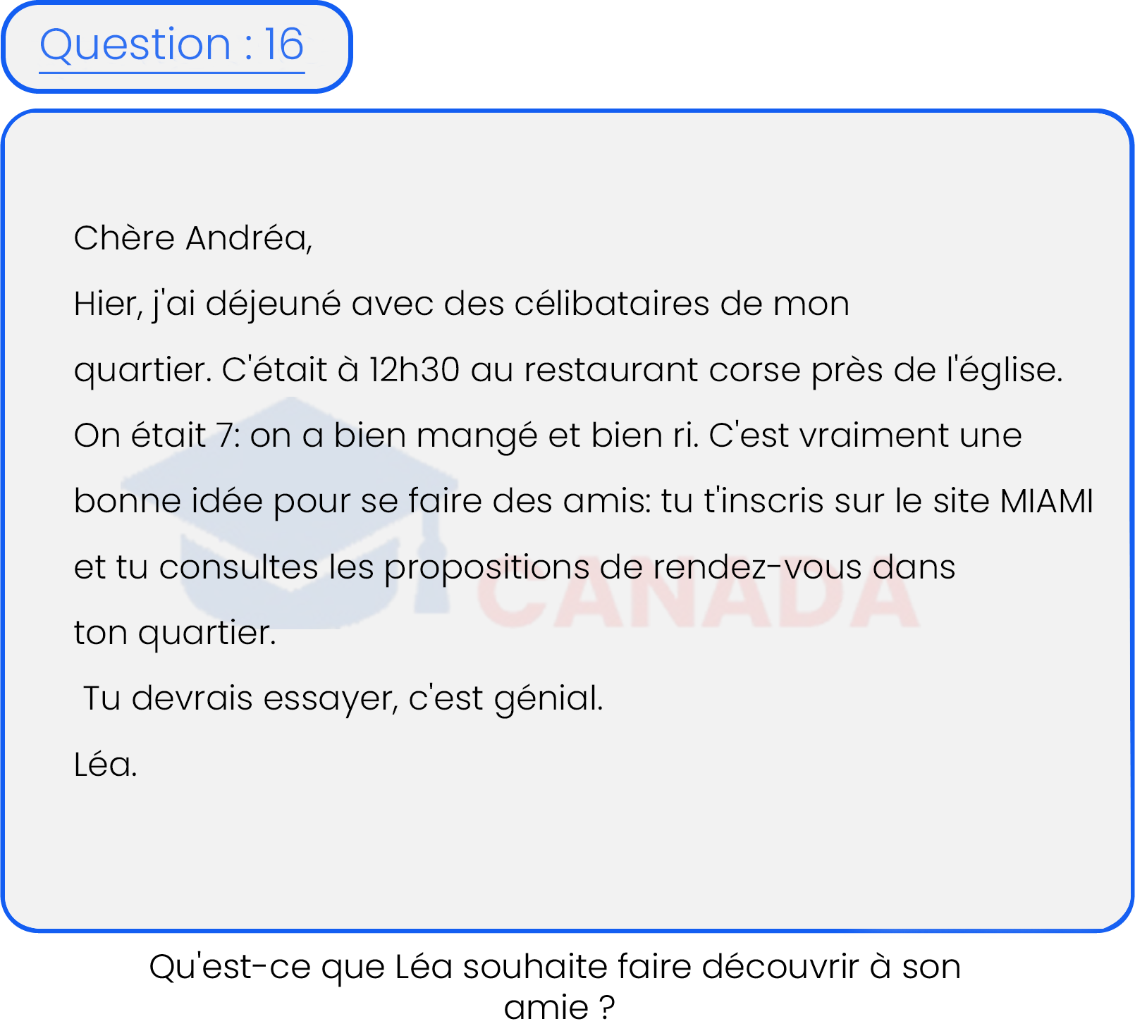 Question 16