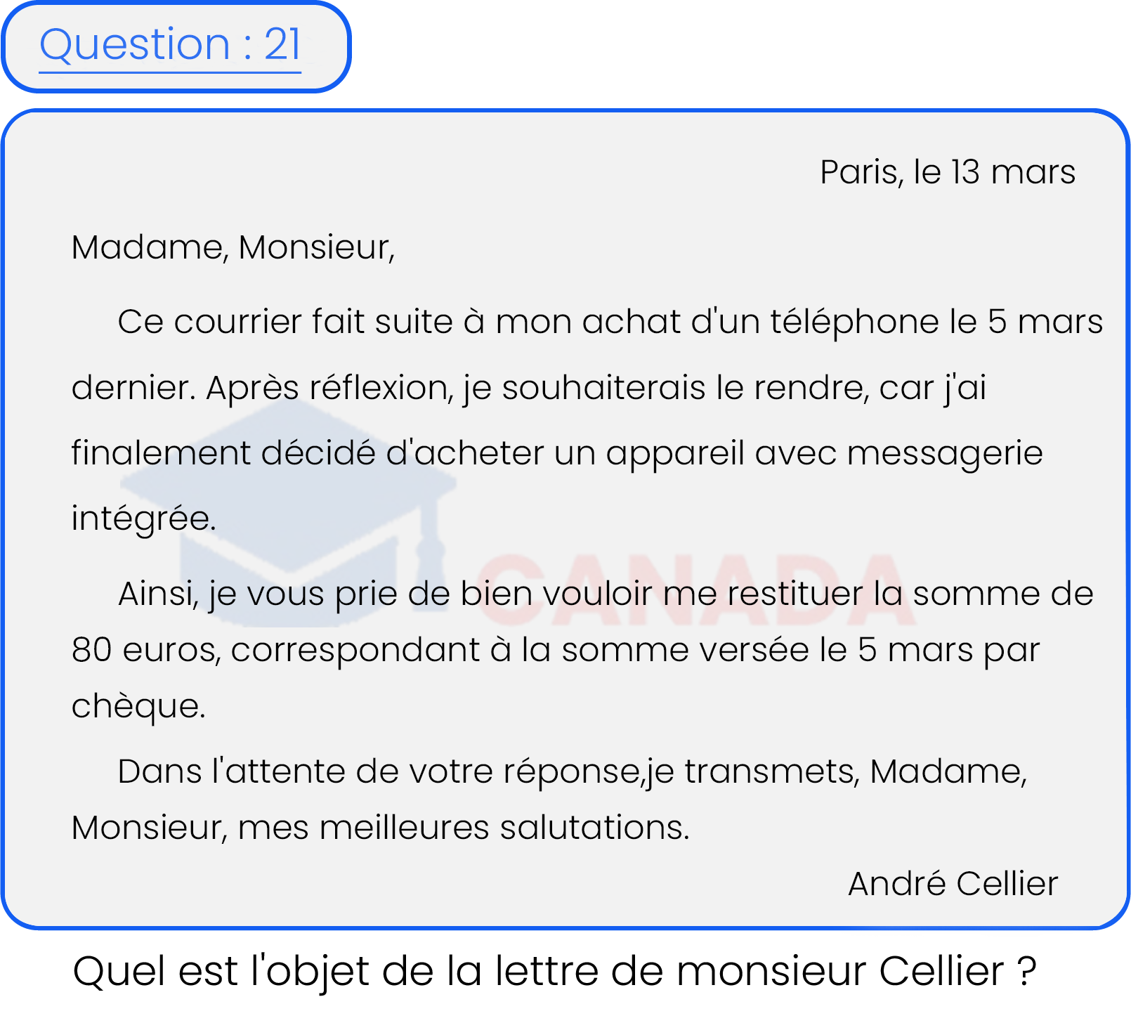 Question 21