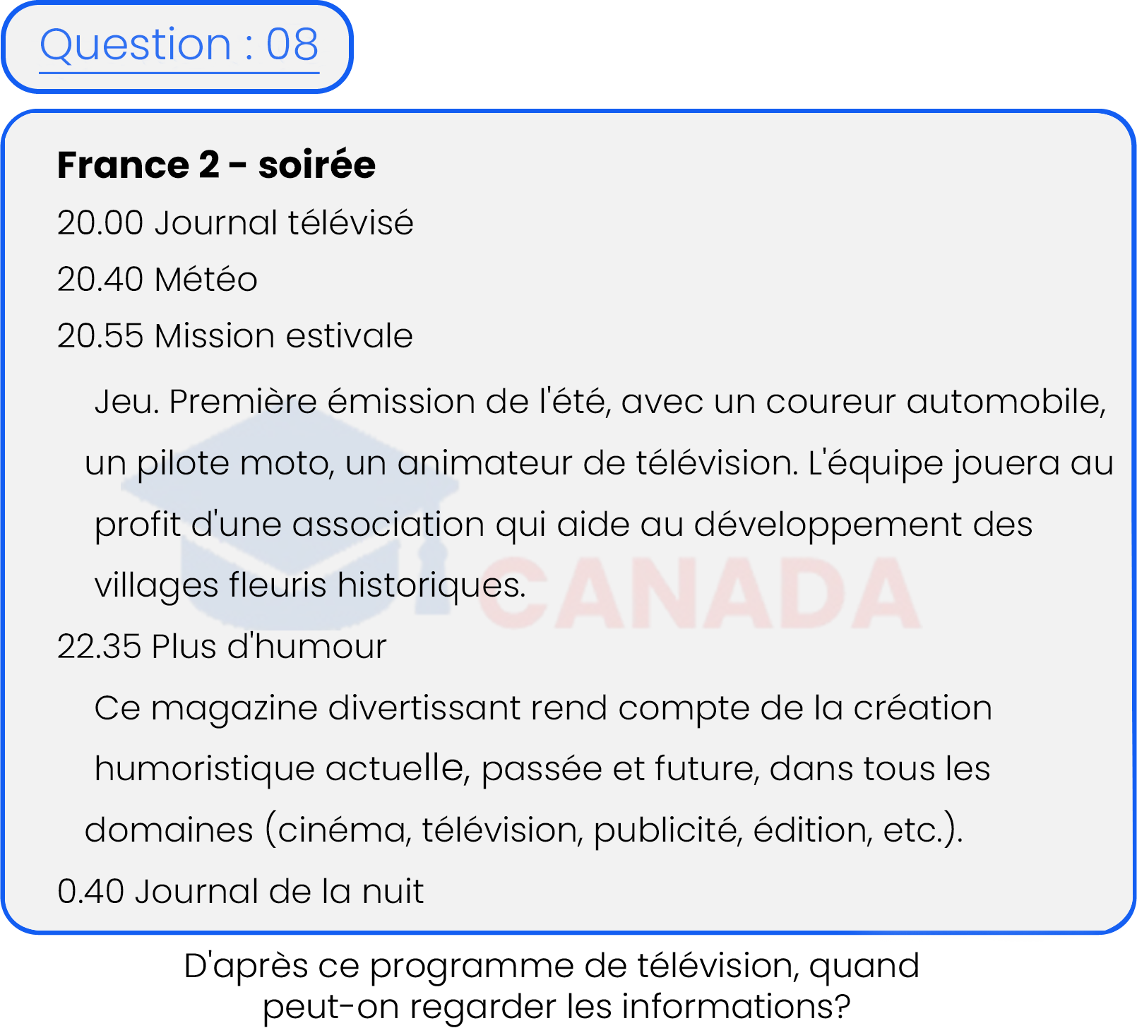 Question 8