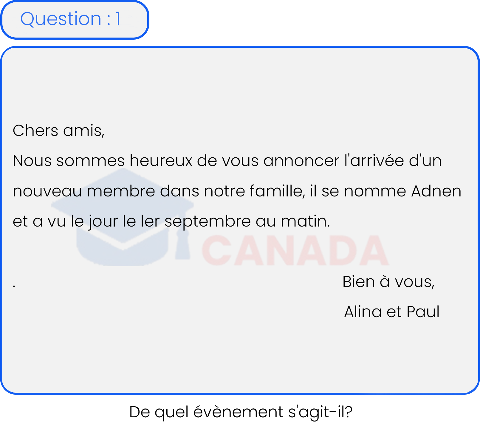 Question 1
