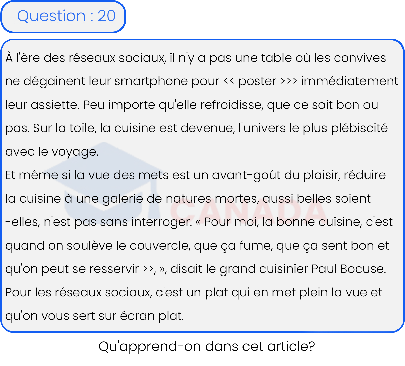 Question 20