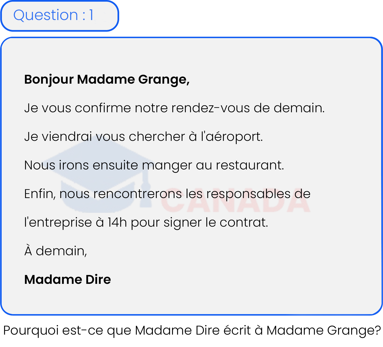 Question 1