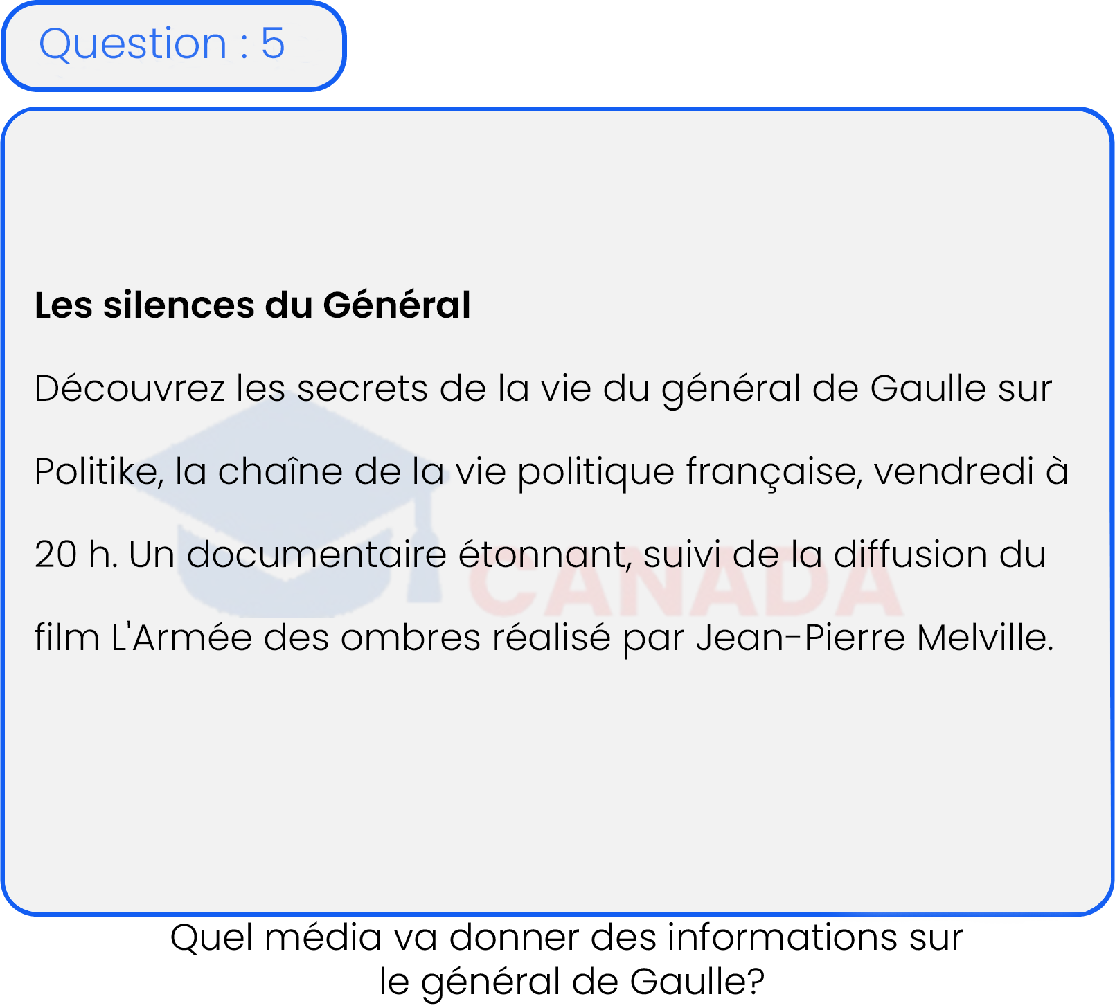 Question 5
