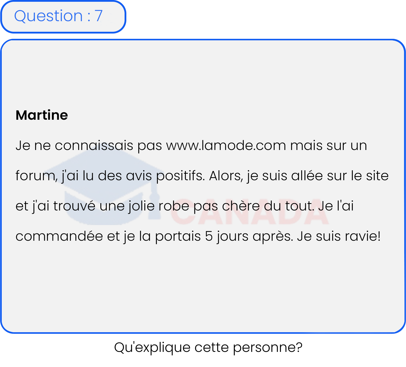 Question 7