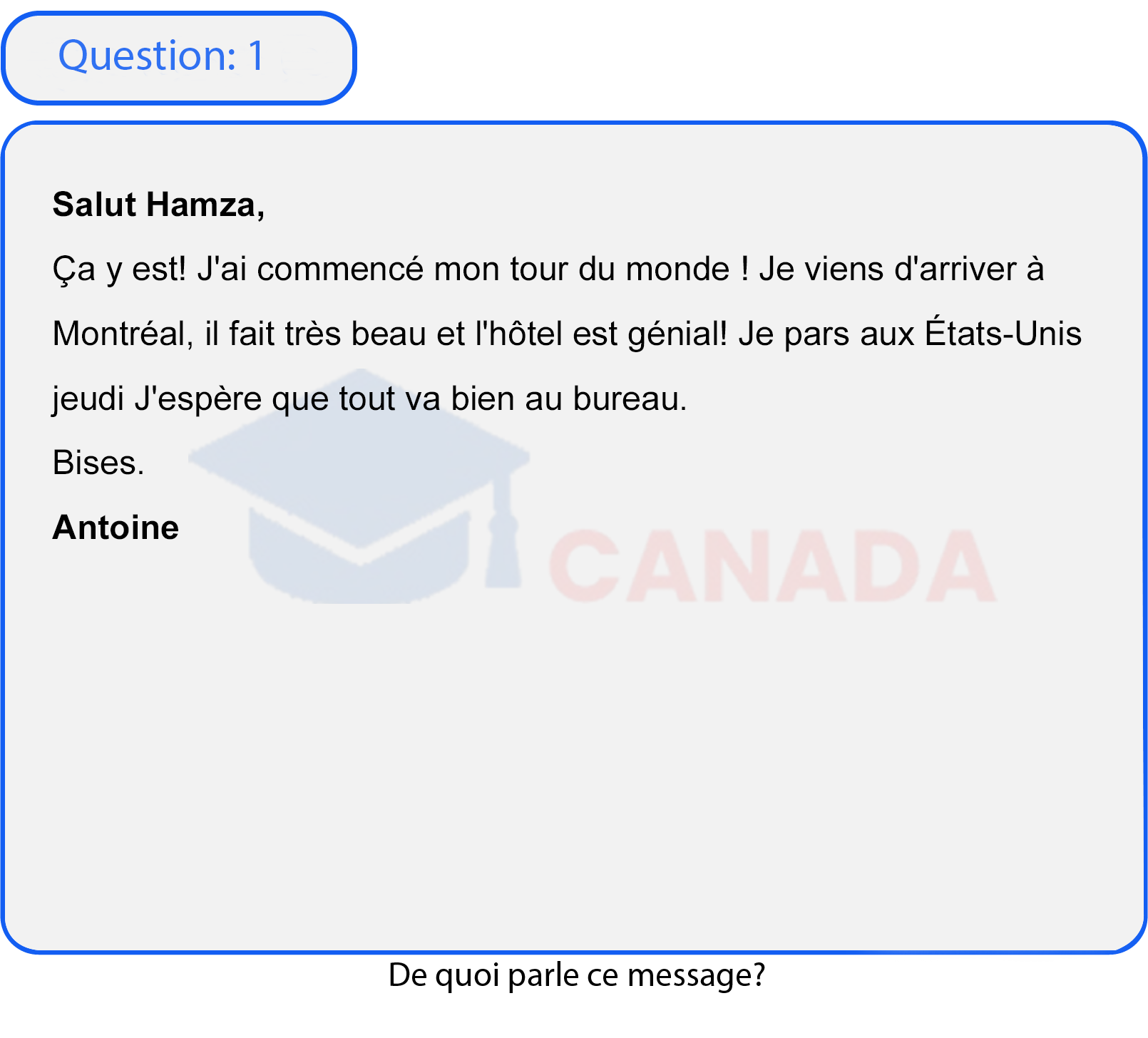 Question 1