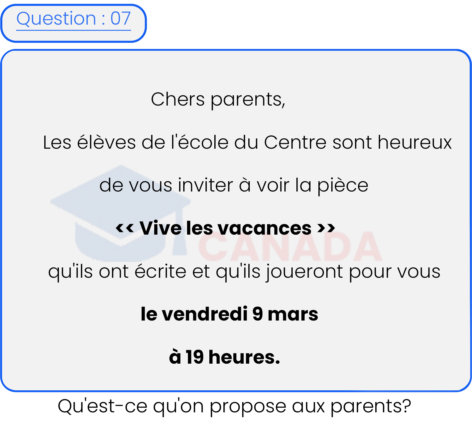 Question 7