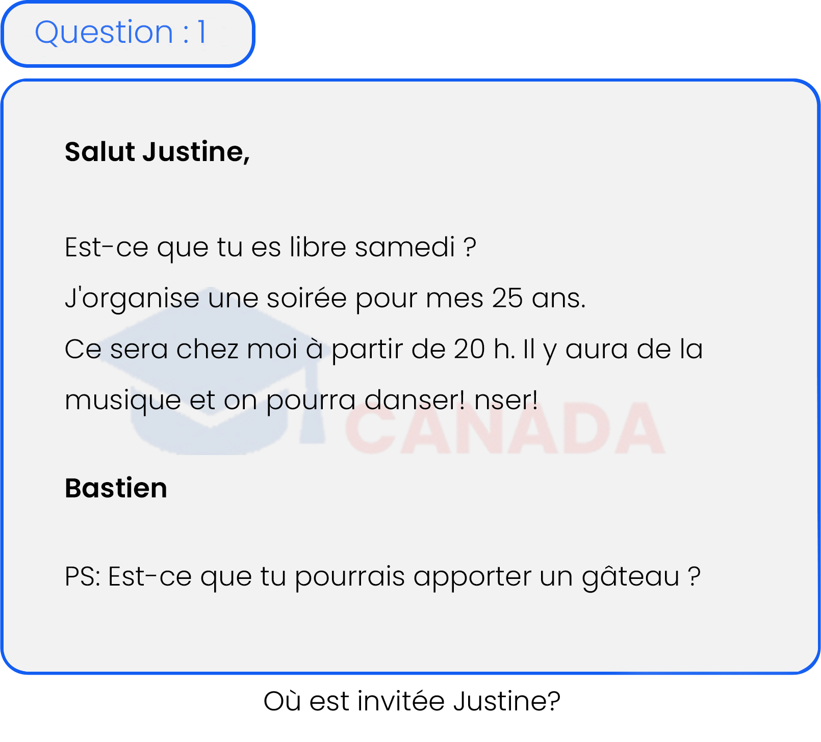 Question 1