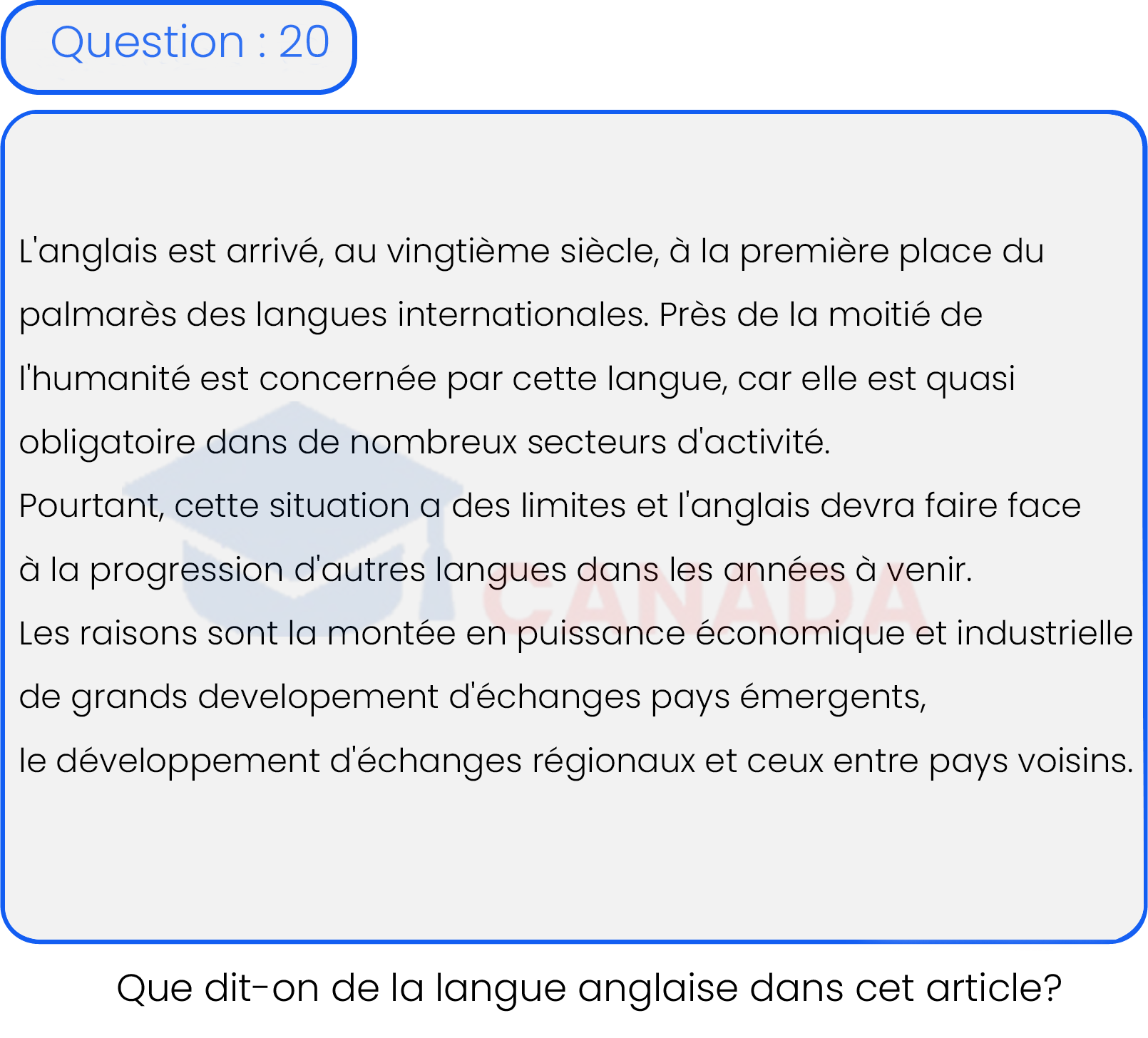 Question 20