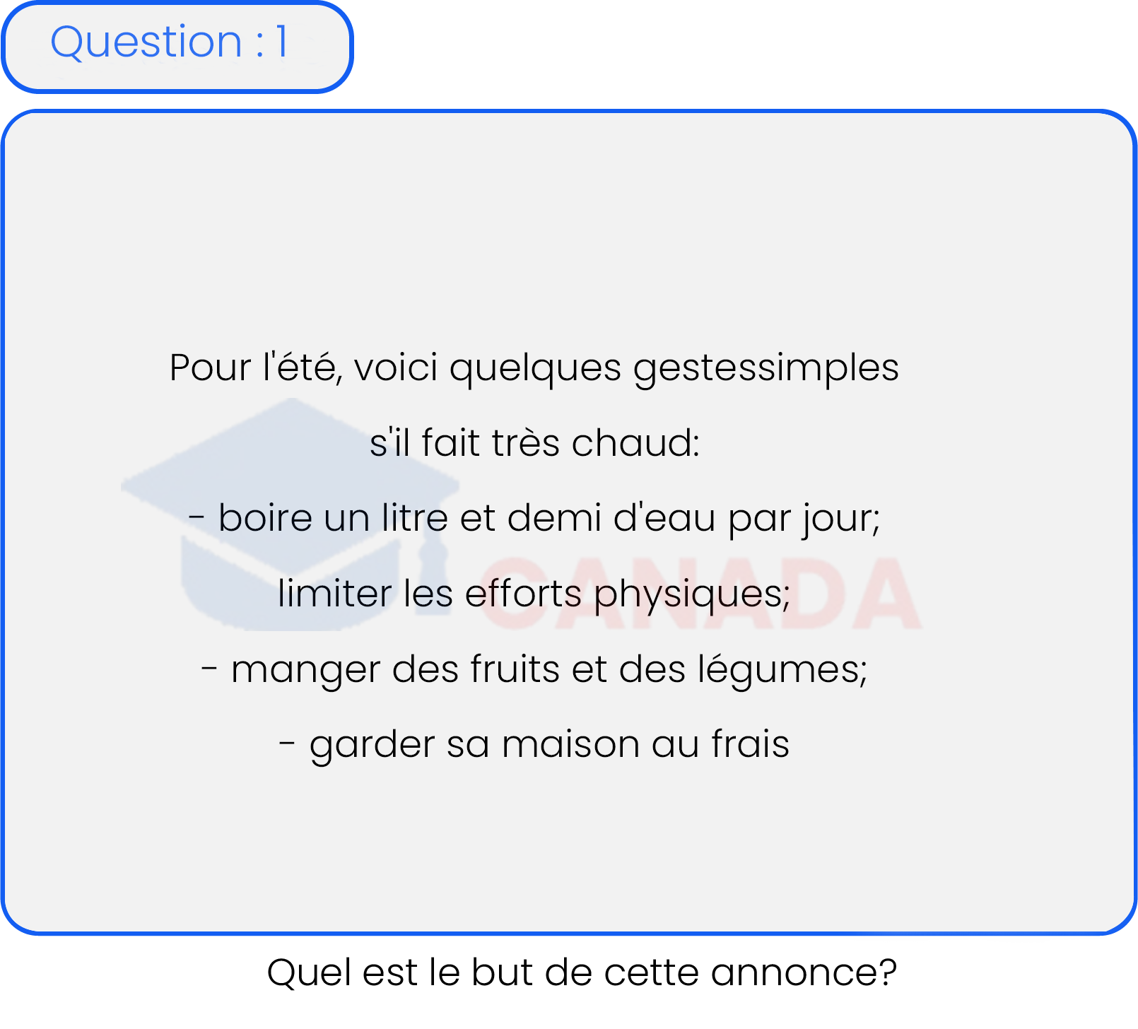 Question 1
