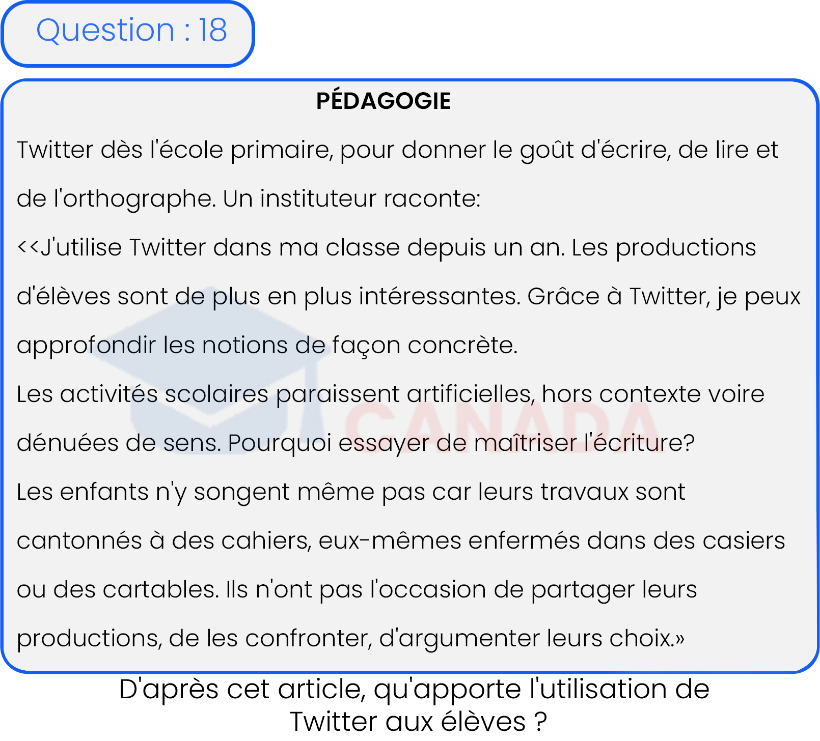 Question 18