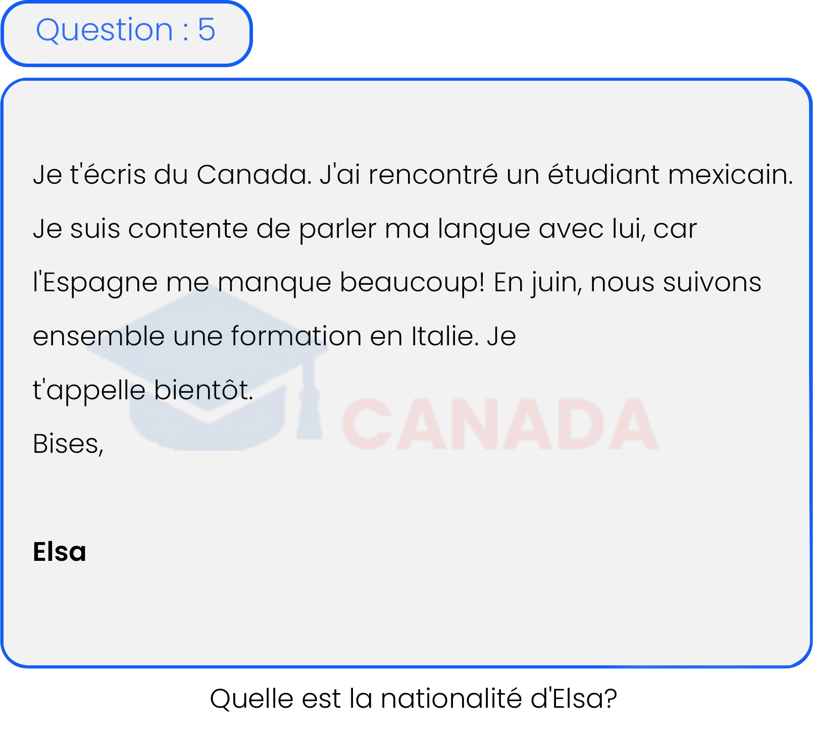 Question 5
