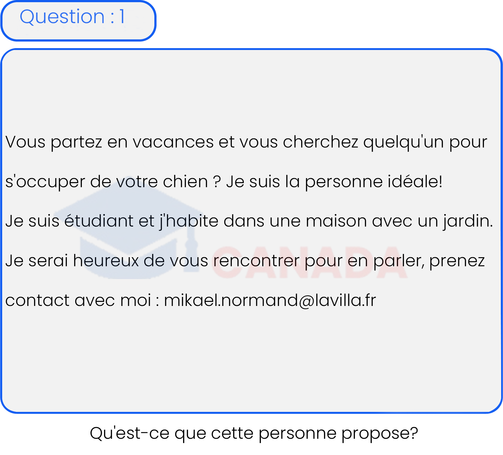 Question 1