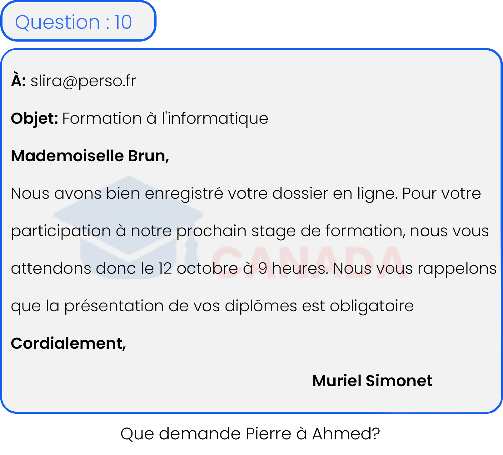 Question 10