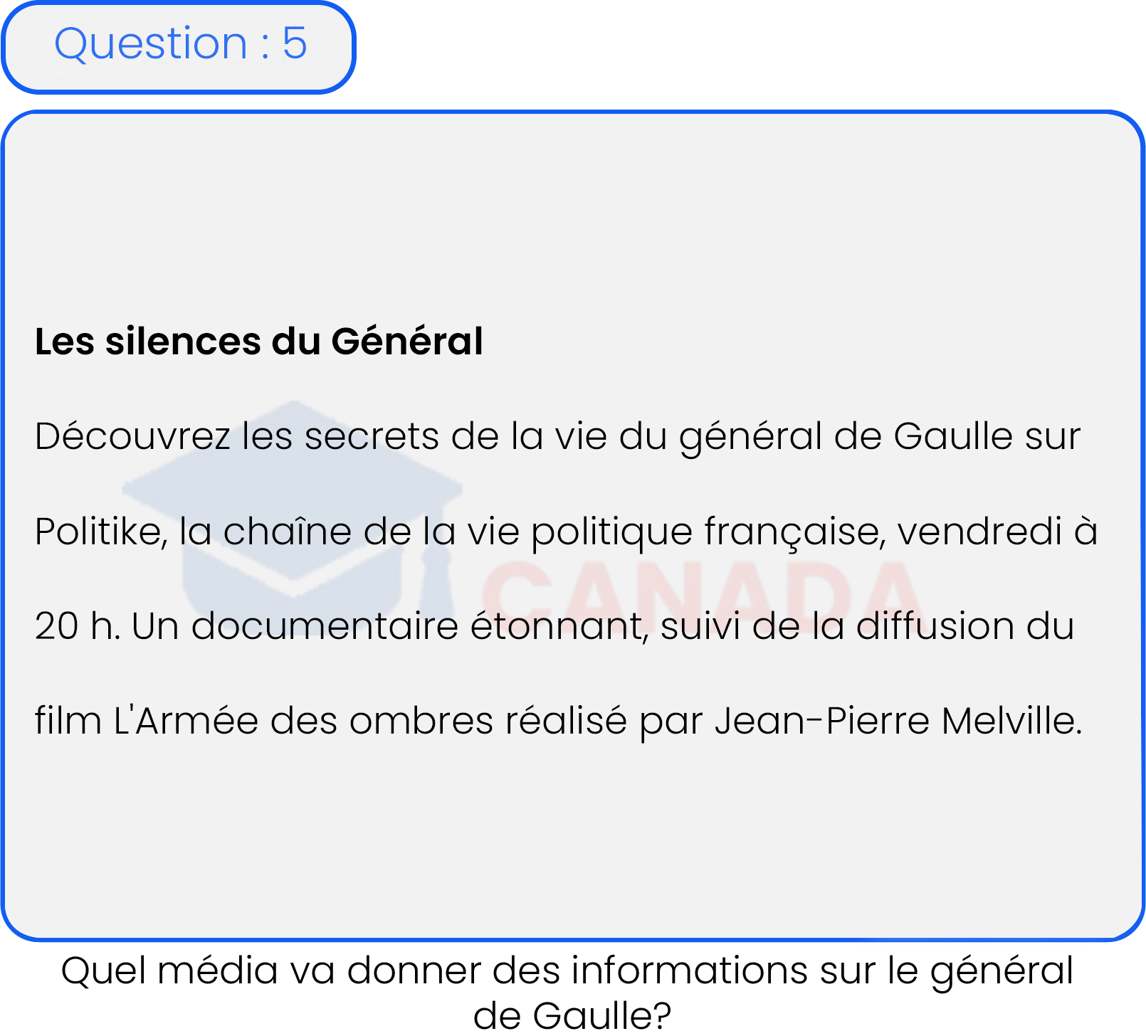 Question 5