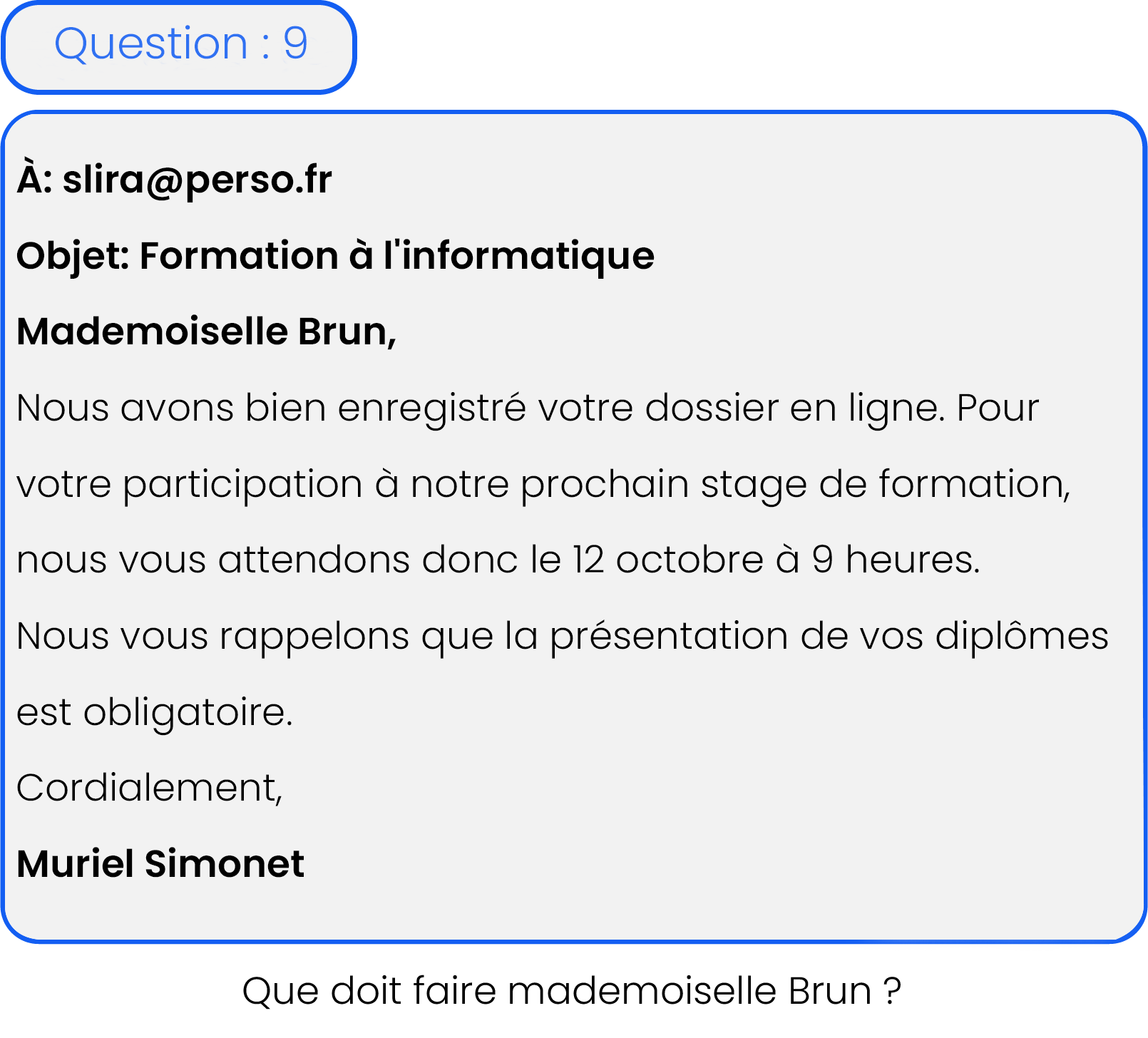 Question 9