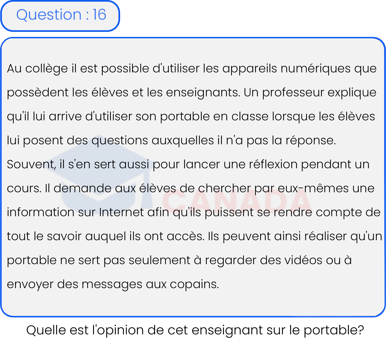 Question 16