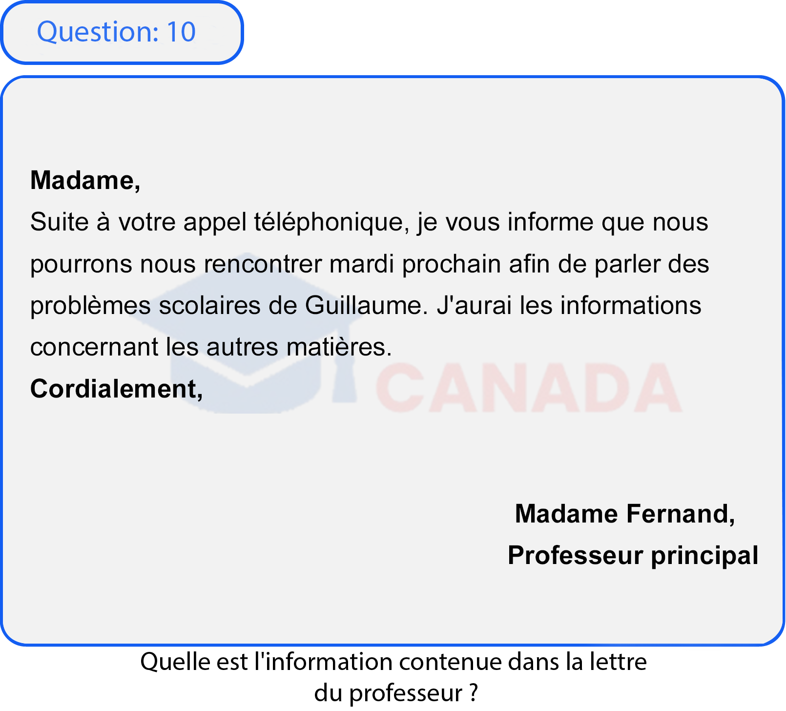 Question 10