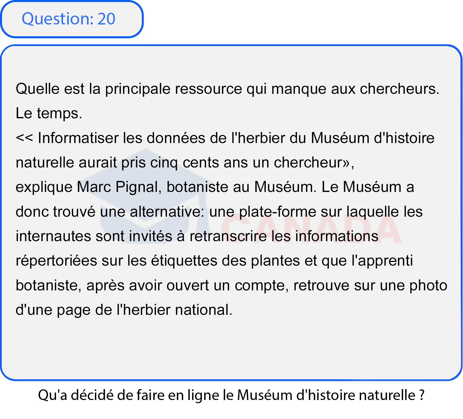 Question 20