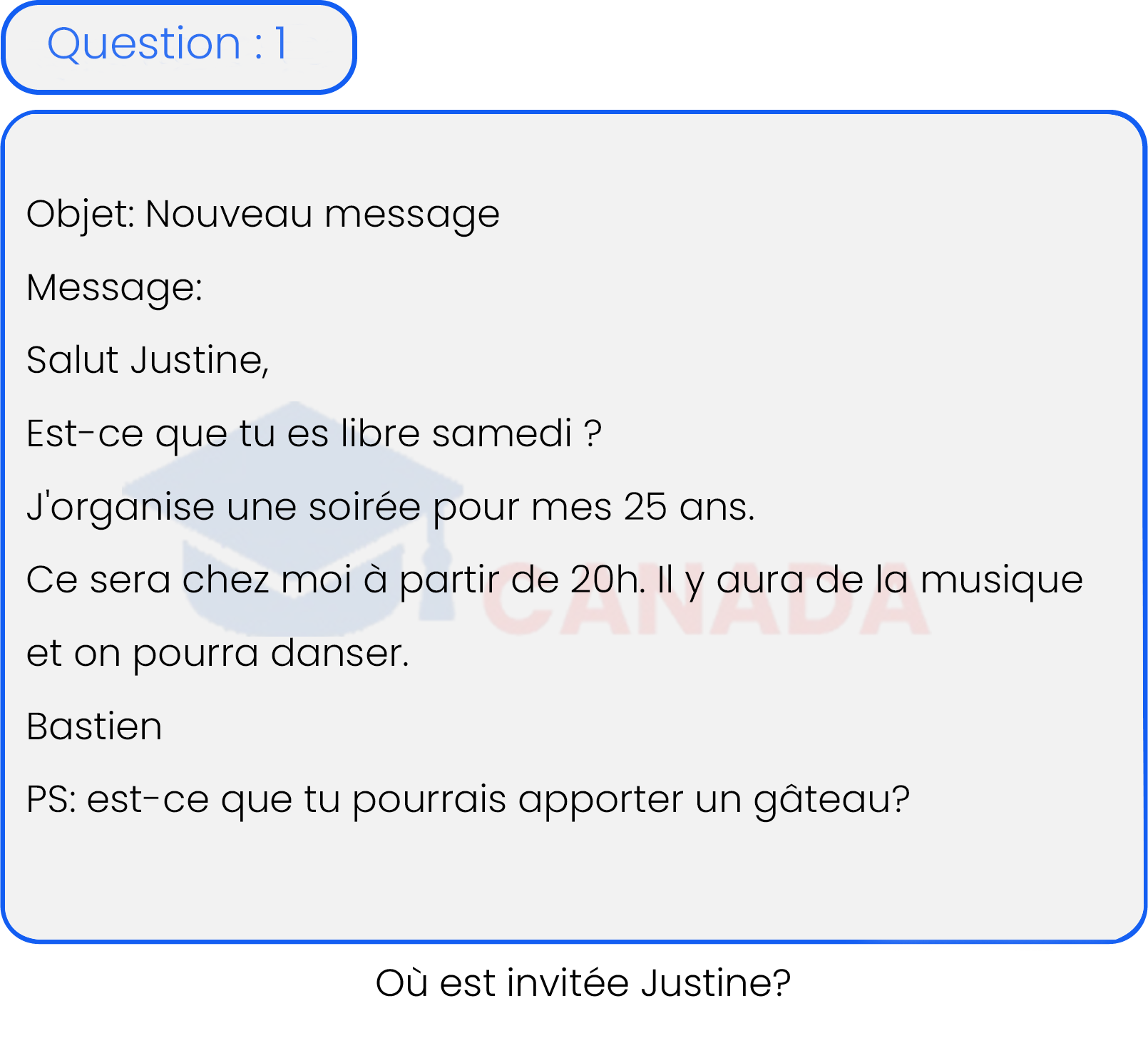 Question 1