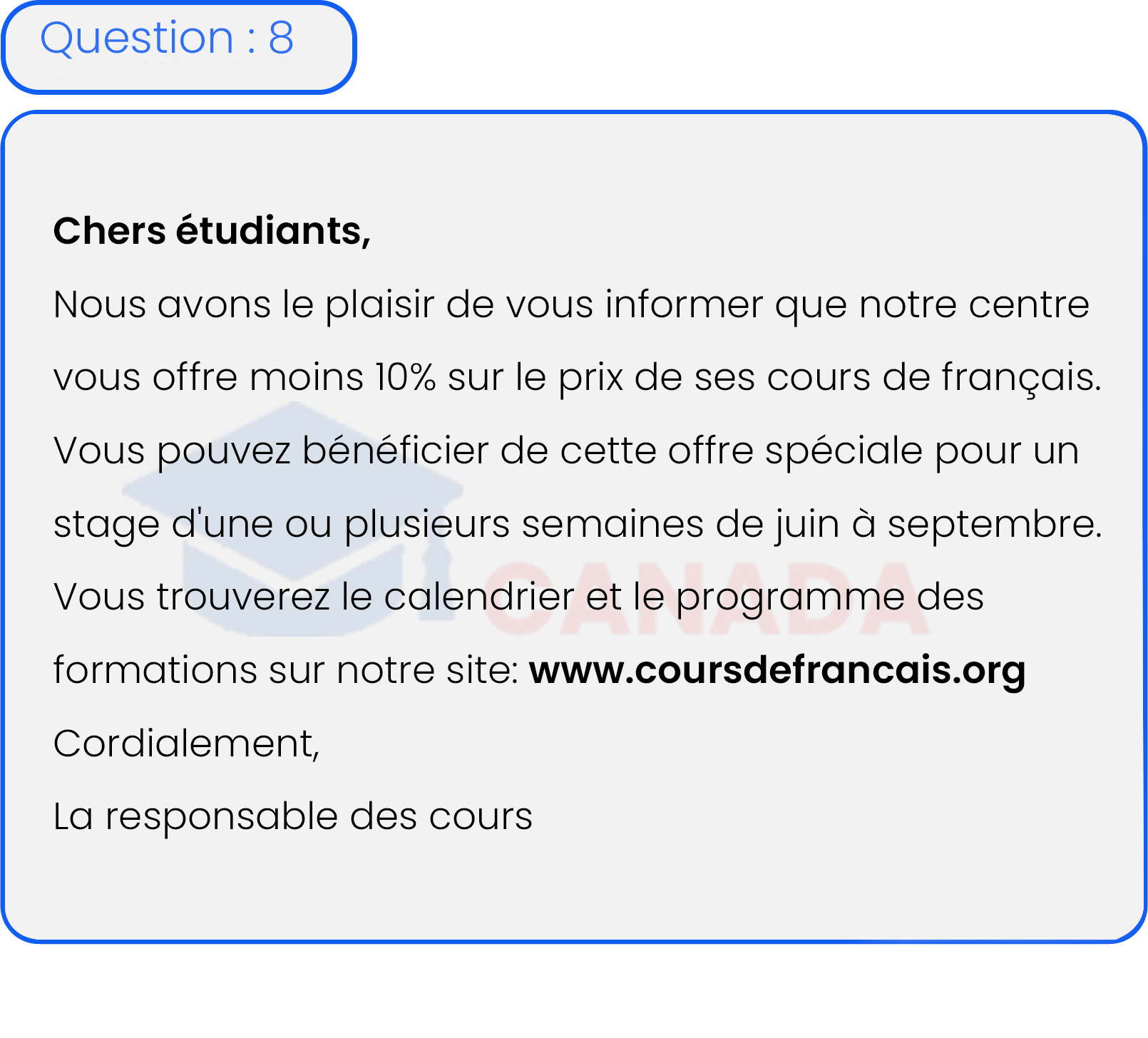 Question 8