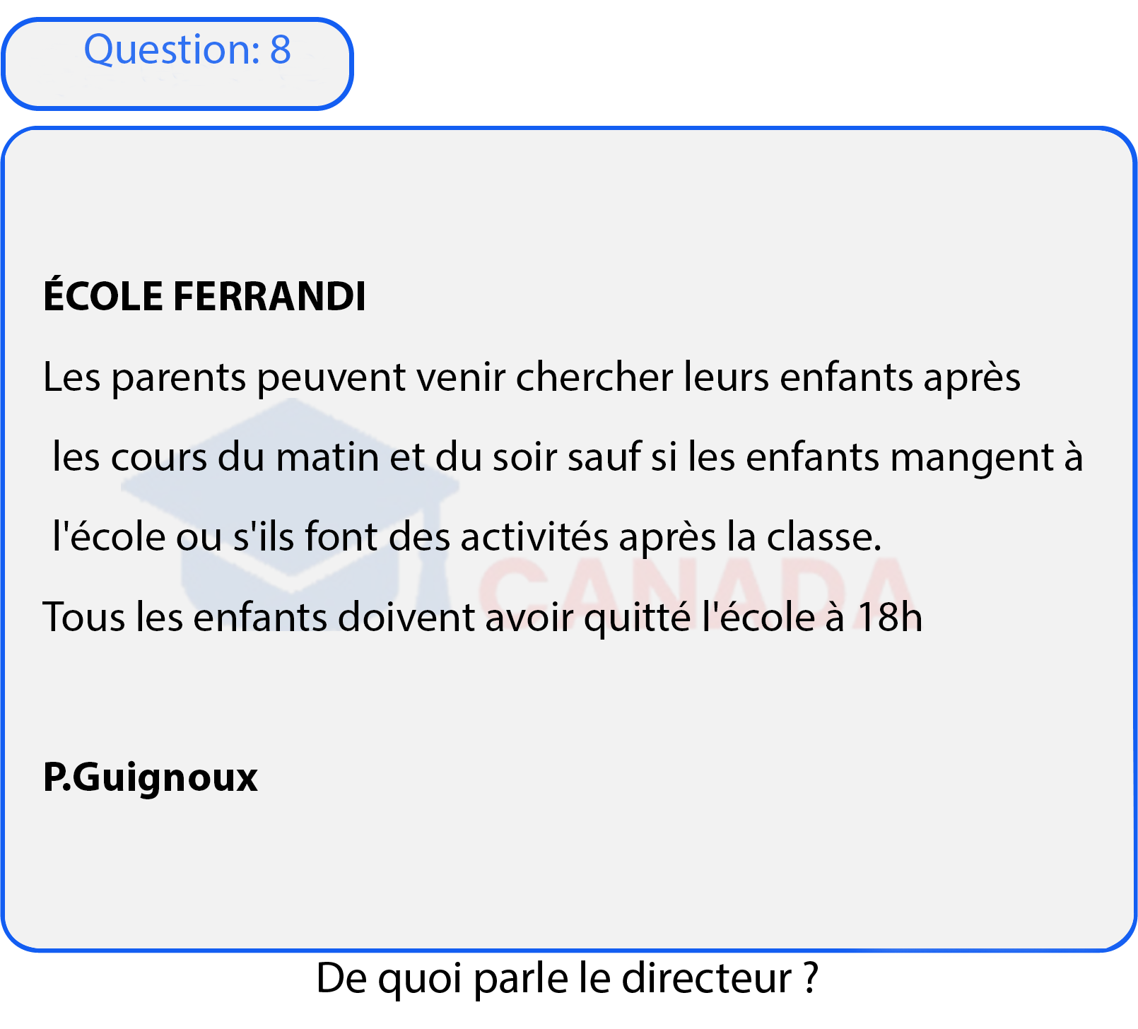 Question 8