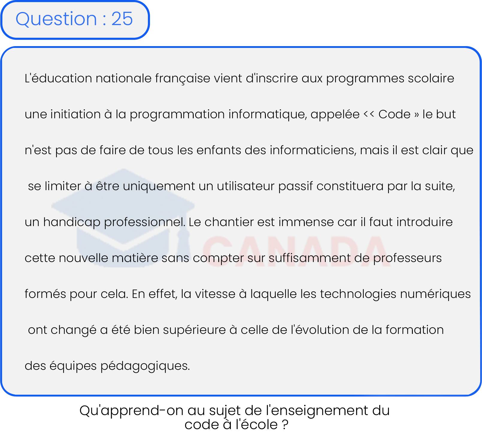 Question 25