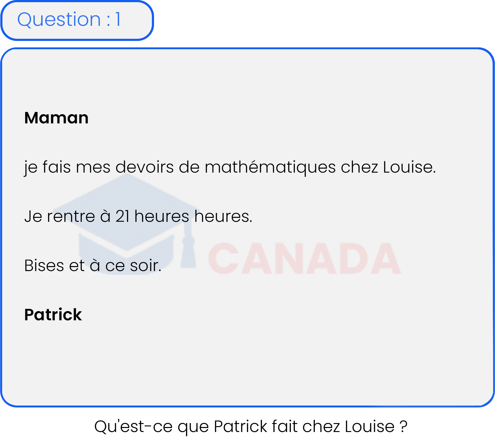 Question 1