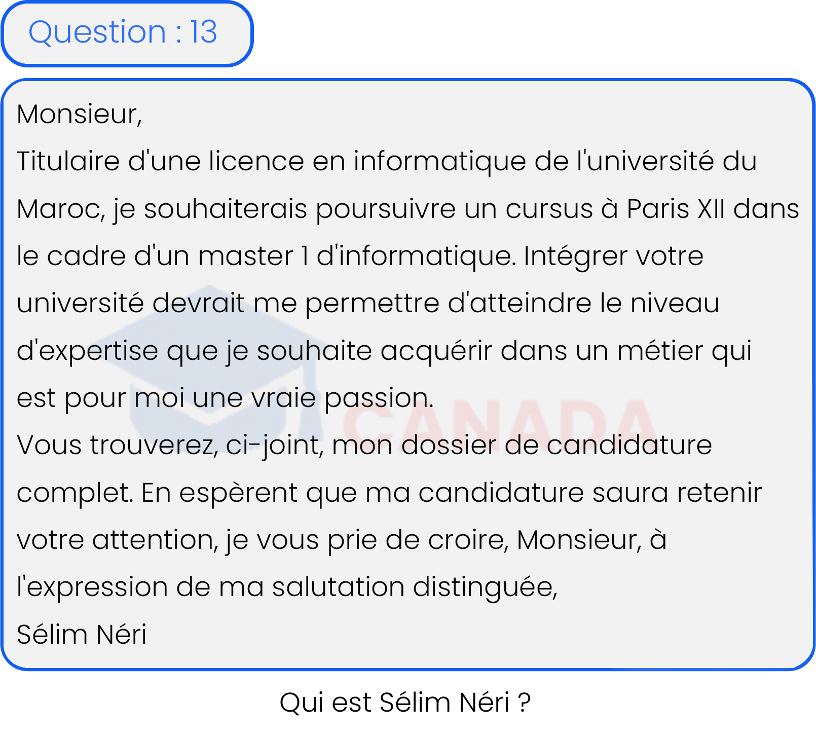Question 13