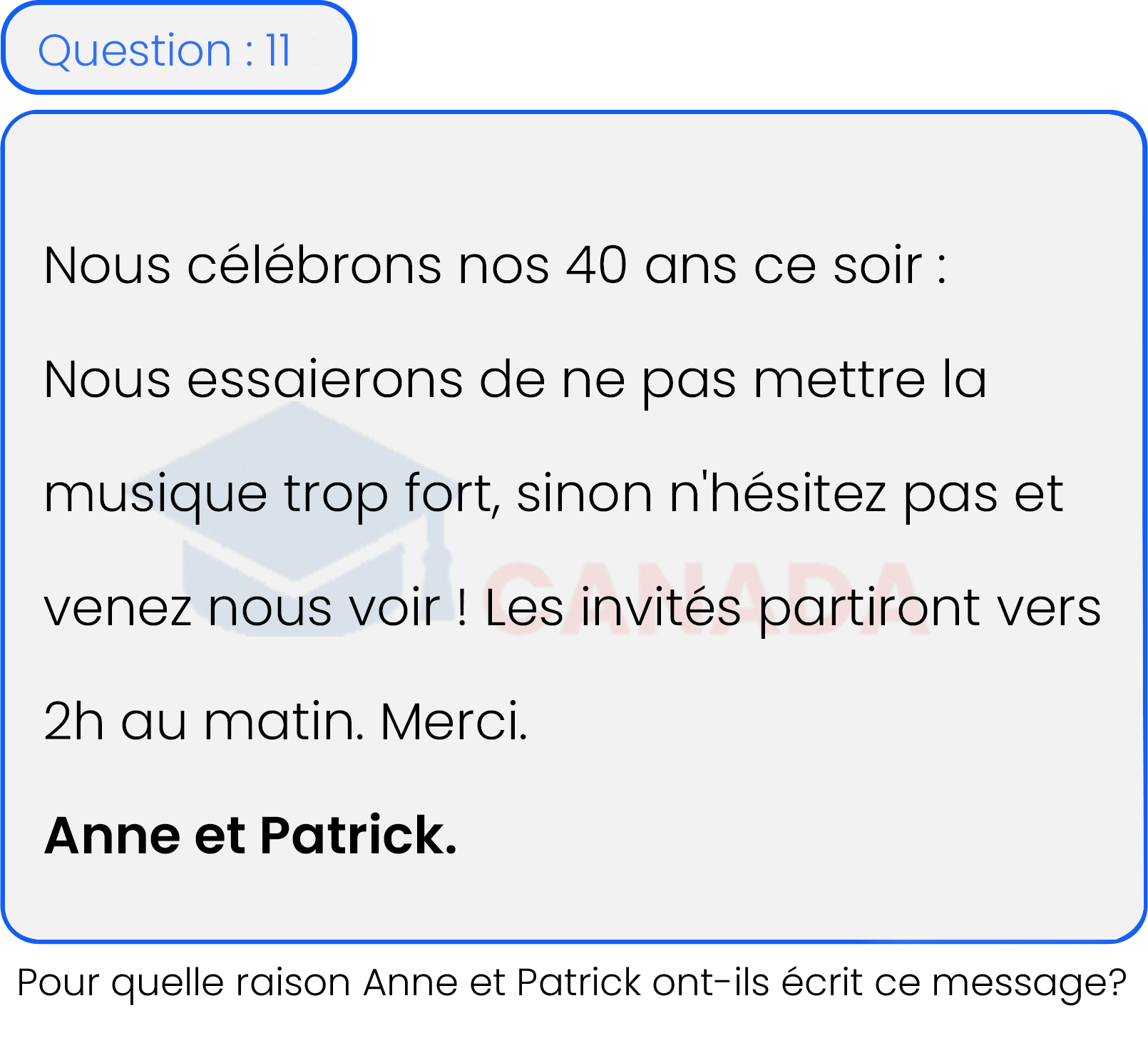 Question 11